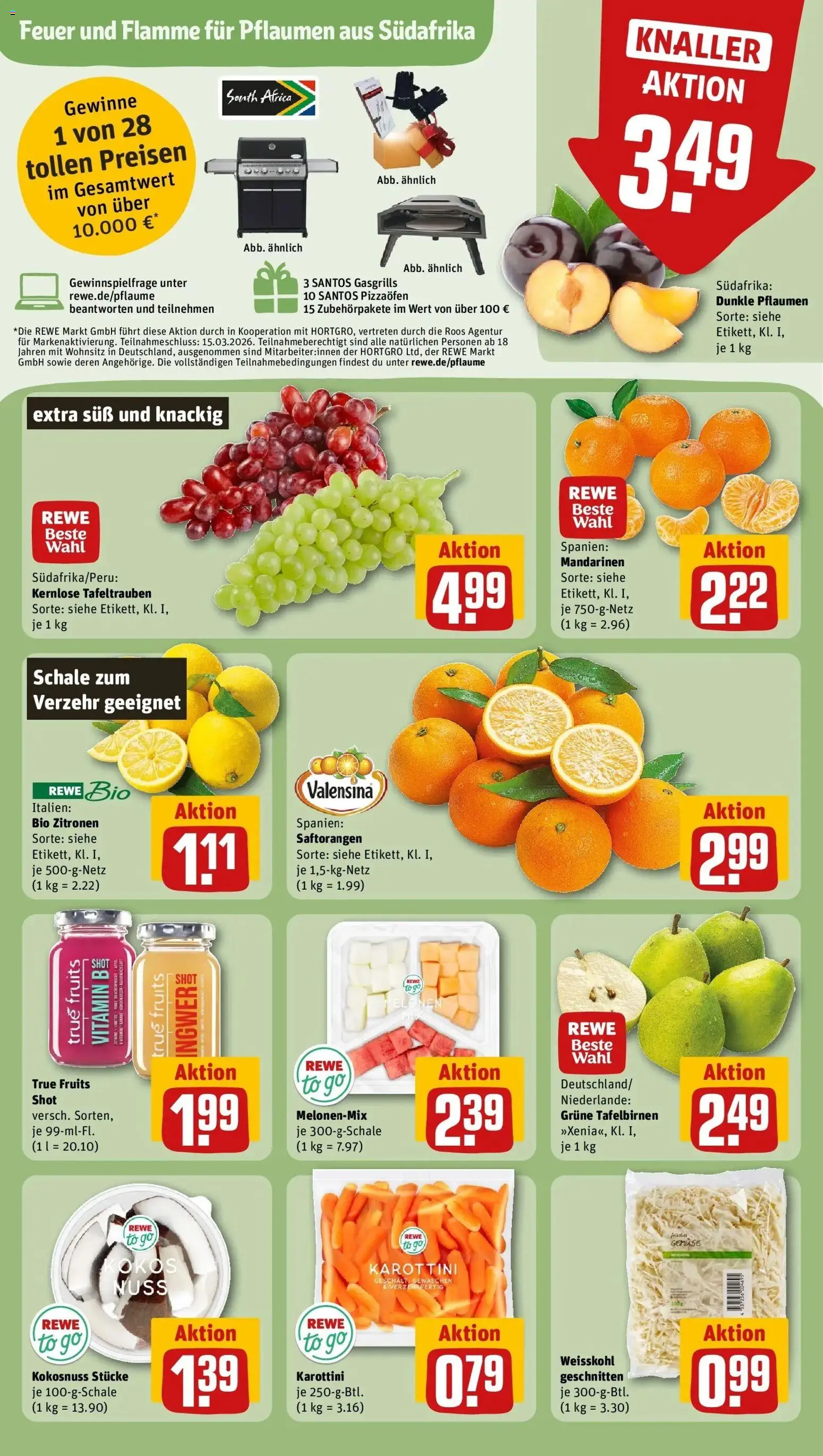 Rewe Prospekt Riedering	 – gültig ab 02.03.2026 | Seite: 4 | Produkte: Pflaumen, Mandarinen, Valensina, Zitronen