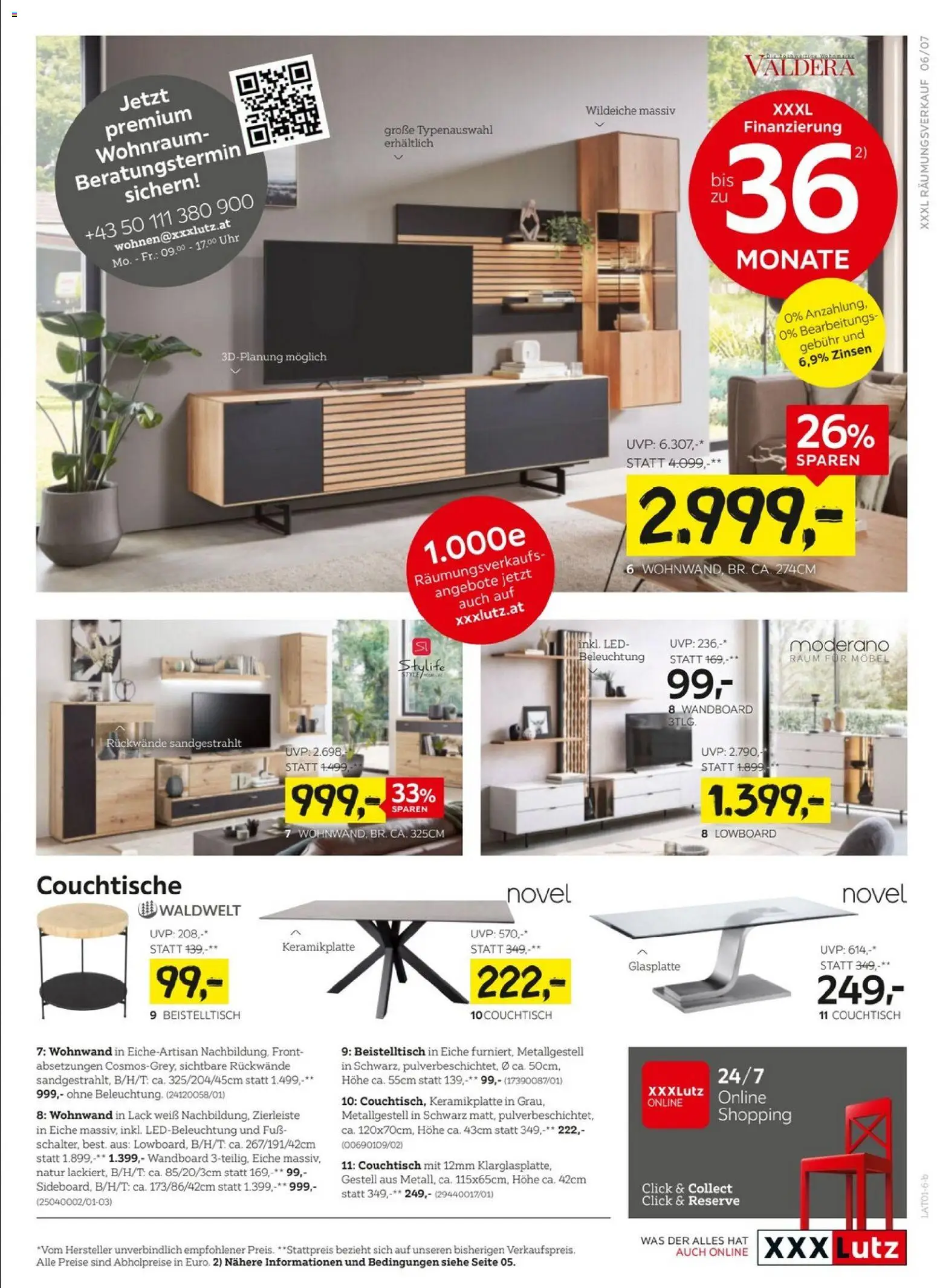 XXXLutz Winter Sonderverkauf gültig ab 29.12.2025 | Seite: 7 | Produkte: Uhr, Couchtisch