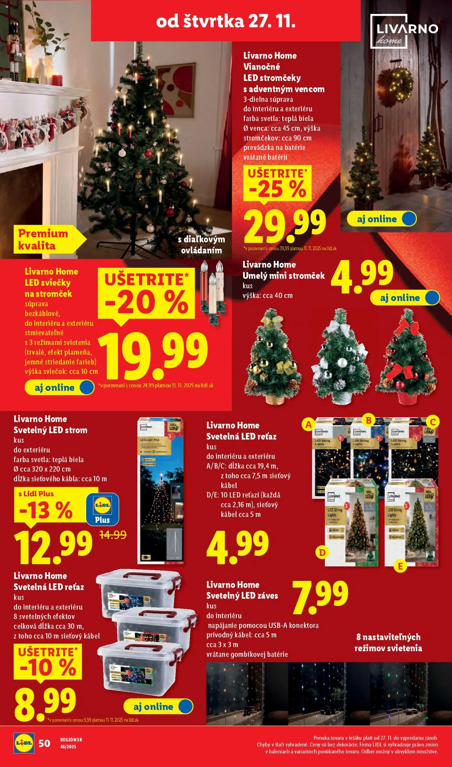Nové Lidl akcie – leták je platný od 27.11.2025 | Strana: 26 | Produkty: Led, Sviečky, Kábel, Svetlá