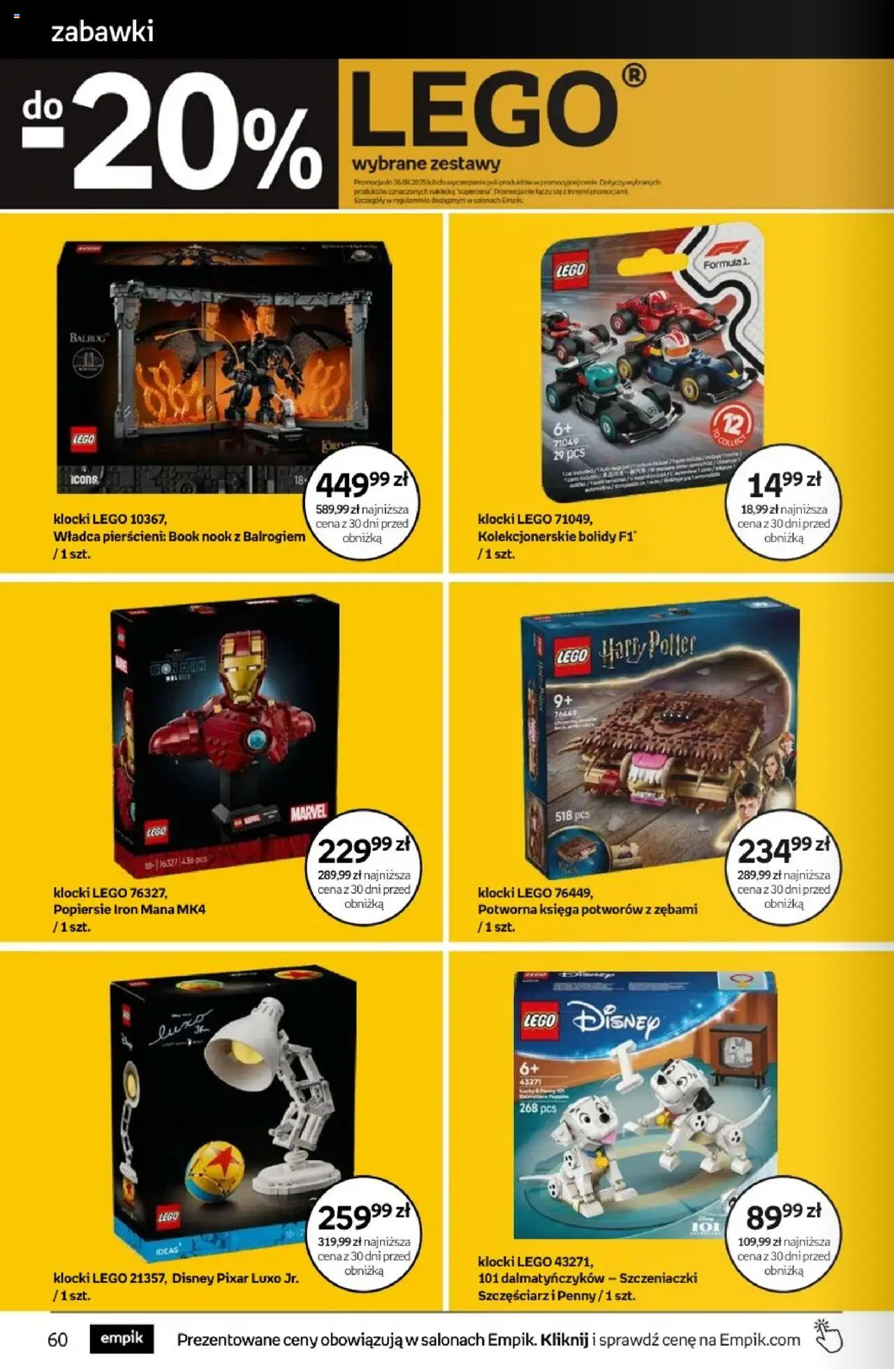 Empik promocje - Tom kultury Zabawki od 13.08.2025 | Strona: 8 | Produkty: Lego, Klocki Lego