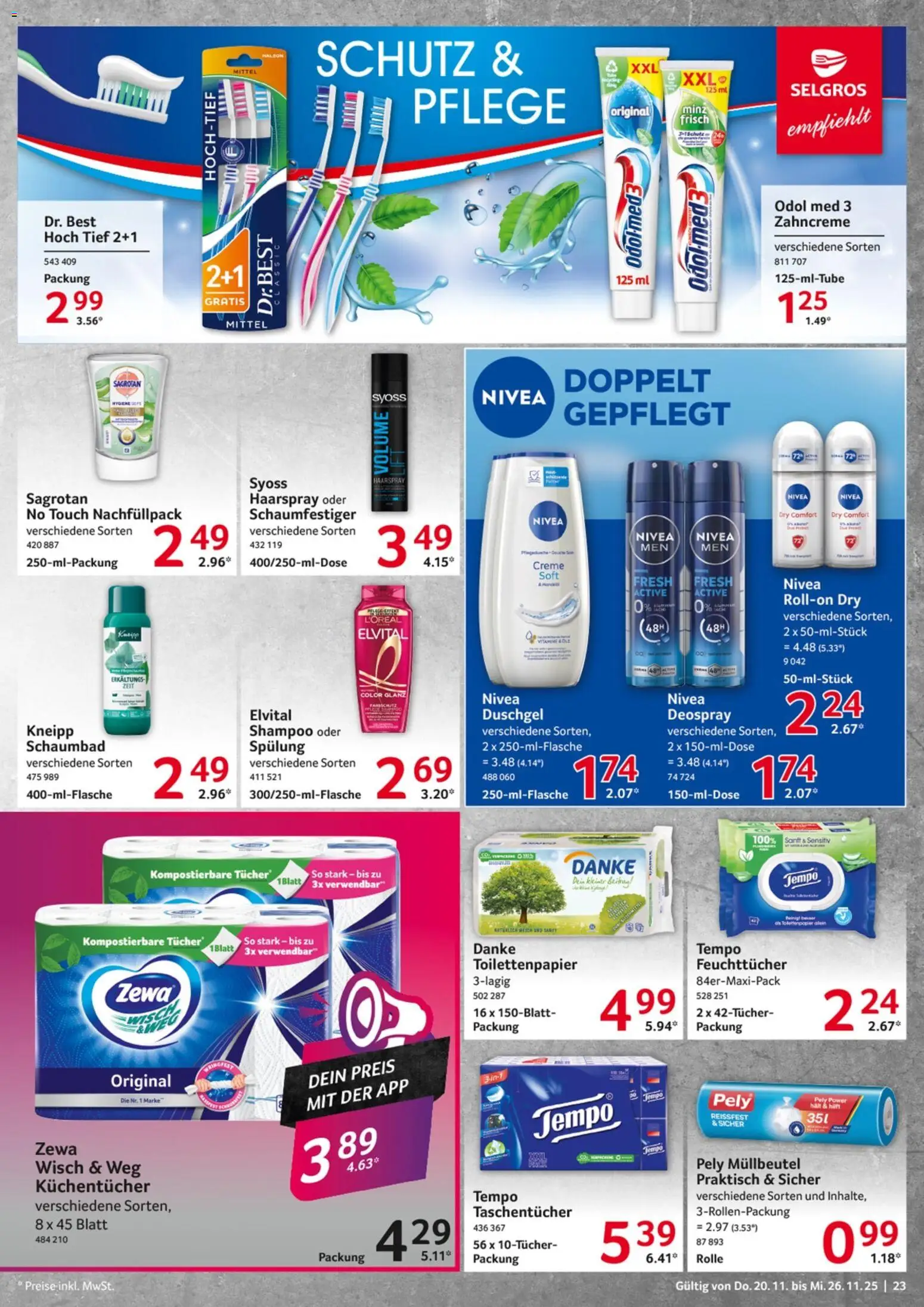 Selgros - Black Friday – gültig ab 20.11.2025 | Seite: 23 | Produkte: Zewa, Haarspray, Deospray, Toilettenpapier