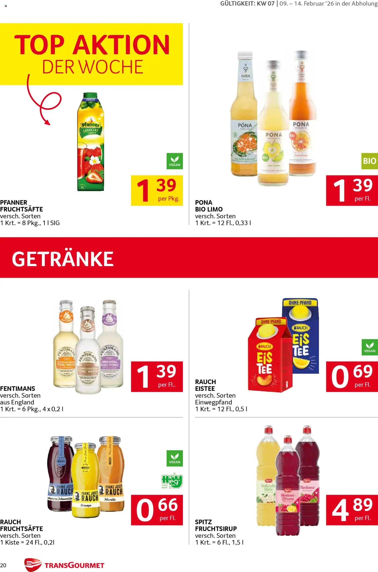Transgourmet Flugblatt gültig ab 09.02.2026 | Seite: 20 | Produkte: Zitrone