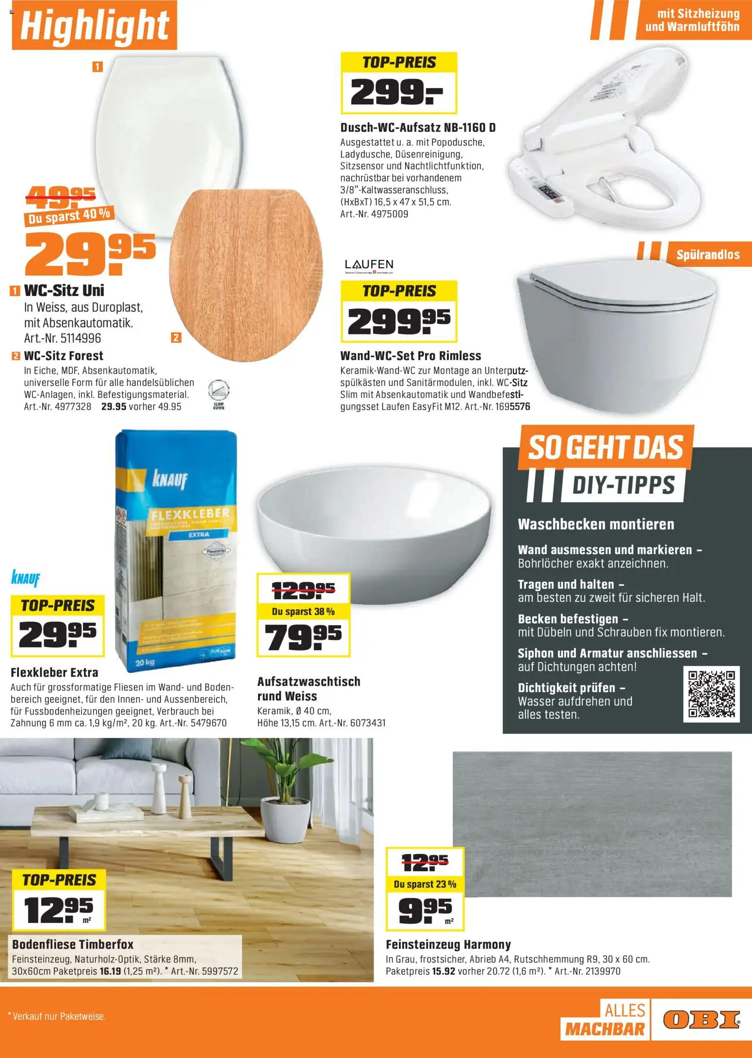 OBI Aktionen – gültig ab 10.01.2026 | Seite: 11 | Produkte: Armatur, Waschbecken, Wasser
