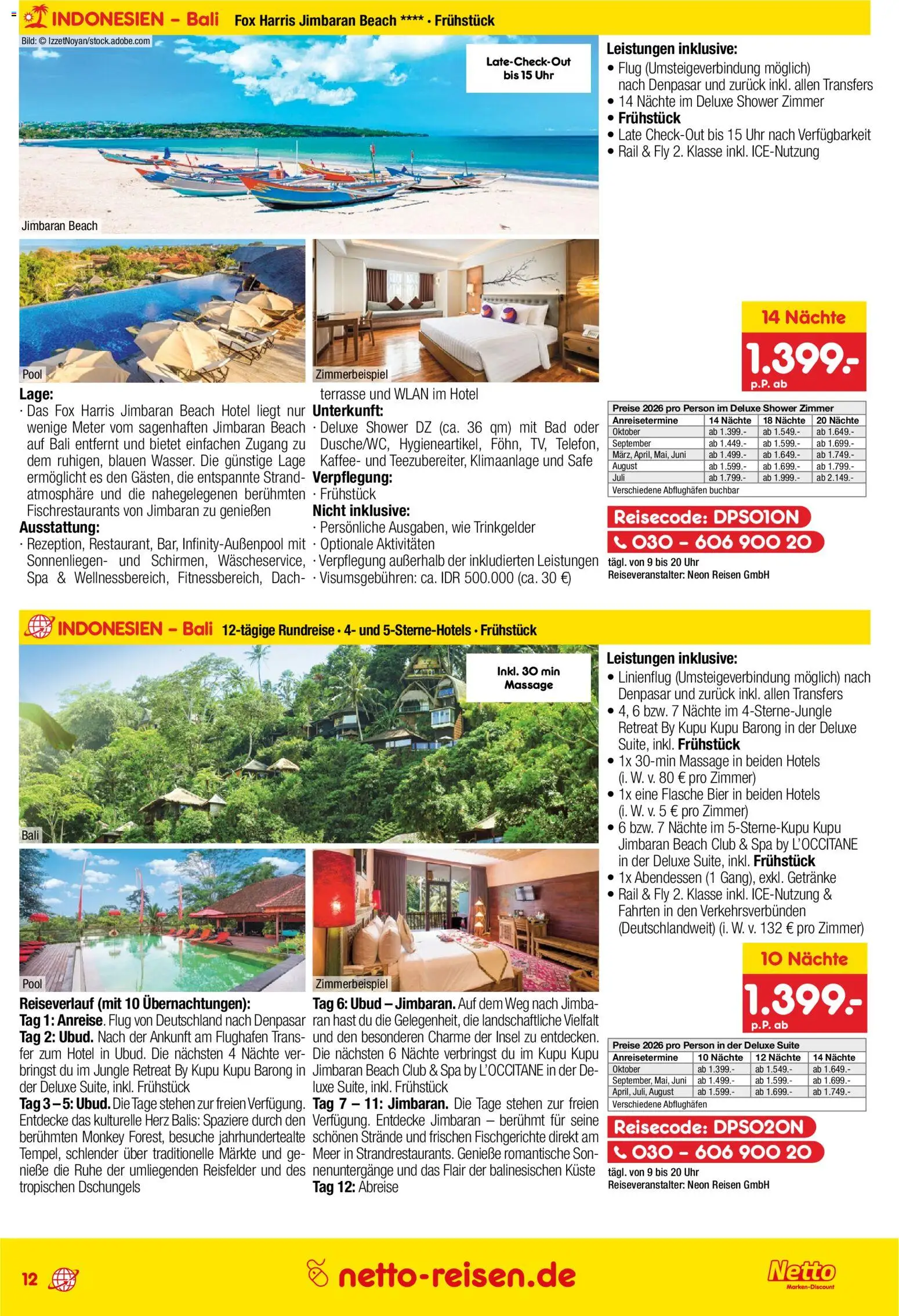 Netto Reisen Prospekt 	 – gültig ab 29.01.2026 | Seite: 12 | Produkte: Klimaanlage, Kaffee, Bier, Uhr