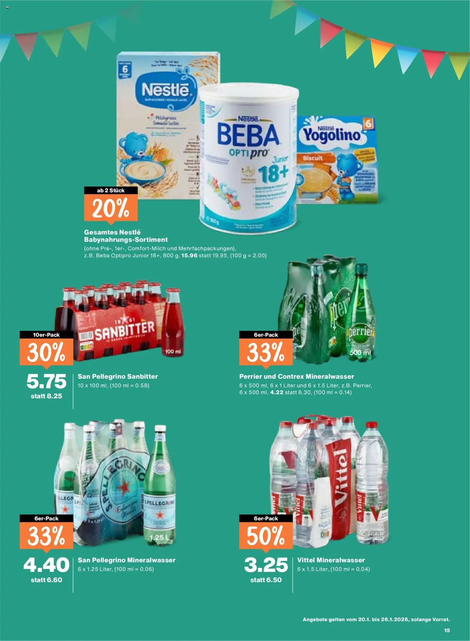 Migros Aktionen – gültig ab 20.01.2026 | Seite: 15 | Produkte: Mineralwasser
