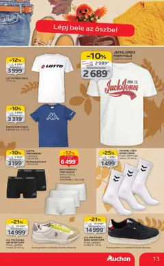 Auchan - Őszi Textil ajánlataink - amely érvényes a következő dátumtól: 02.10.2025 | Oldal: 13 | Termékek: Sportcipő