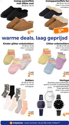 Trekpleister - Folder - Voorbeeld van een folder van Trekpleister, geldig van 28.10.2025 | Pagina: 52 | Producten: Sokken, Horloge, Kinder