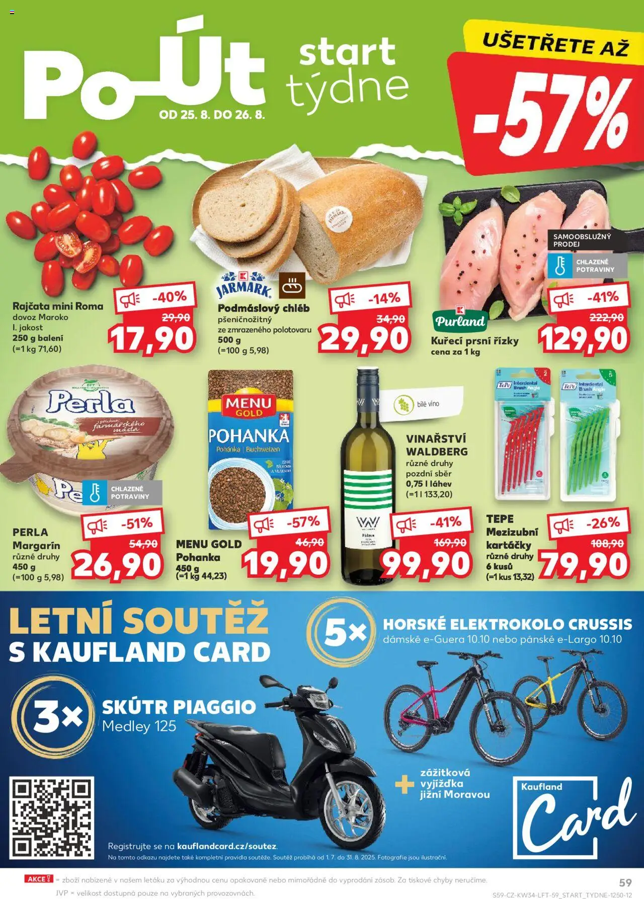 Kaufland leták - Praha 4 od 20.08.2025 | Strana: 59 | Produkty: Bílé víno, Elektrokolo, Potraviny, Margarín