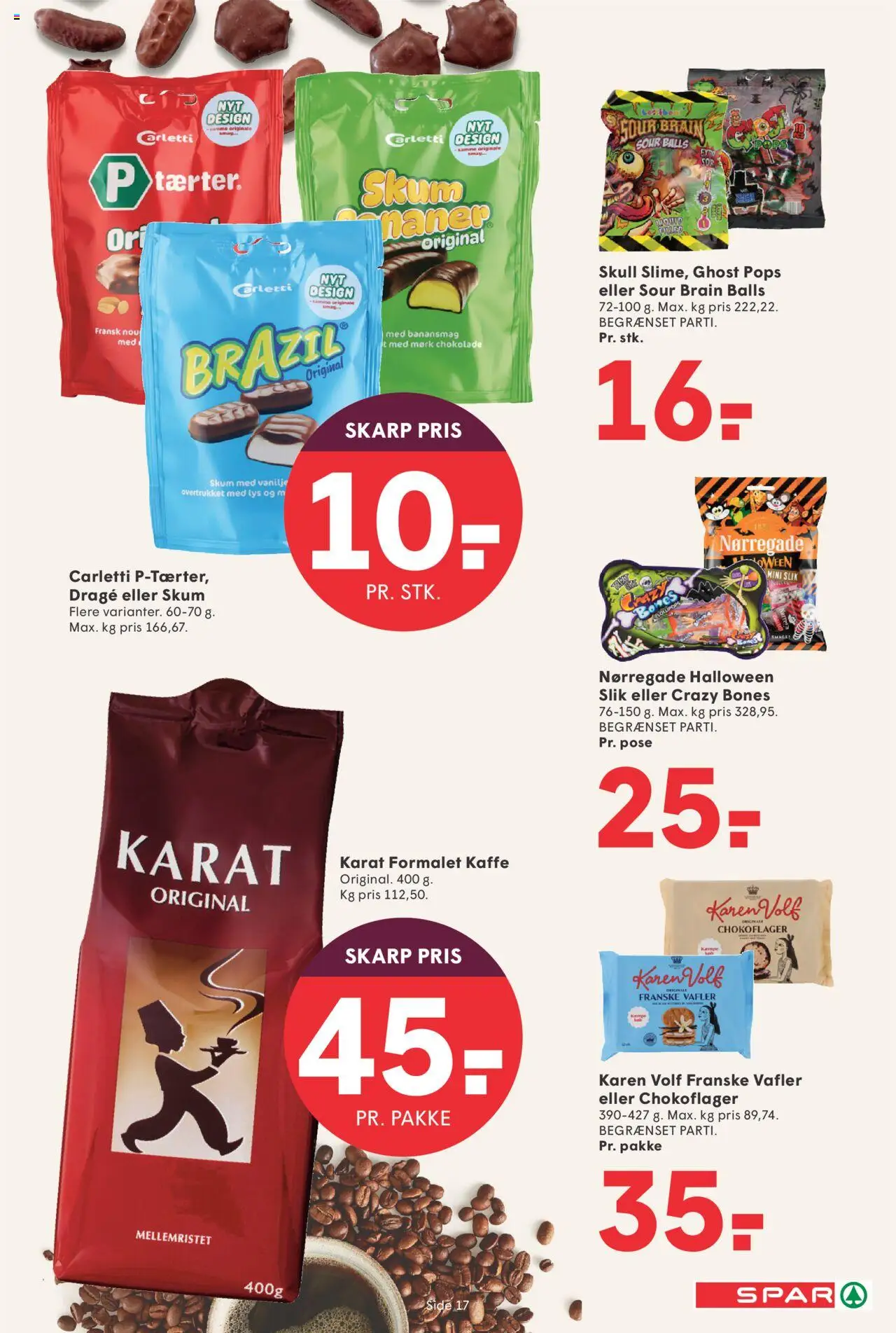 Spar tilbudsavis – gyldig fra 03.10.2025 | Side: 17 | Produkter: Kaffe, Chokolade, Vafler, Vanilje
