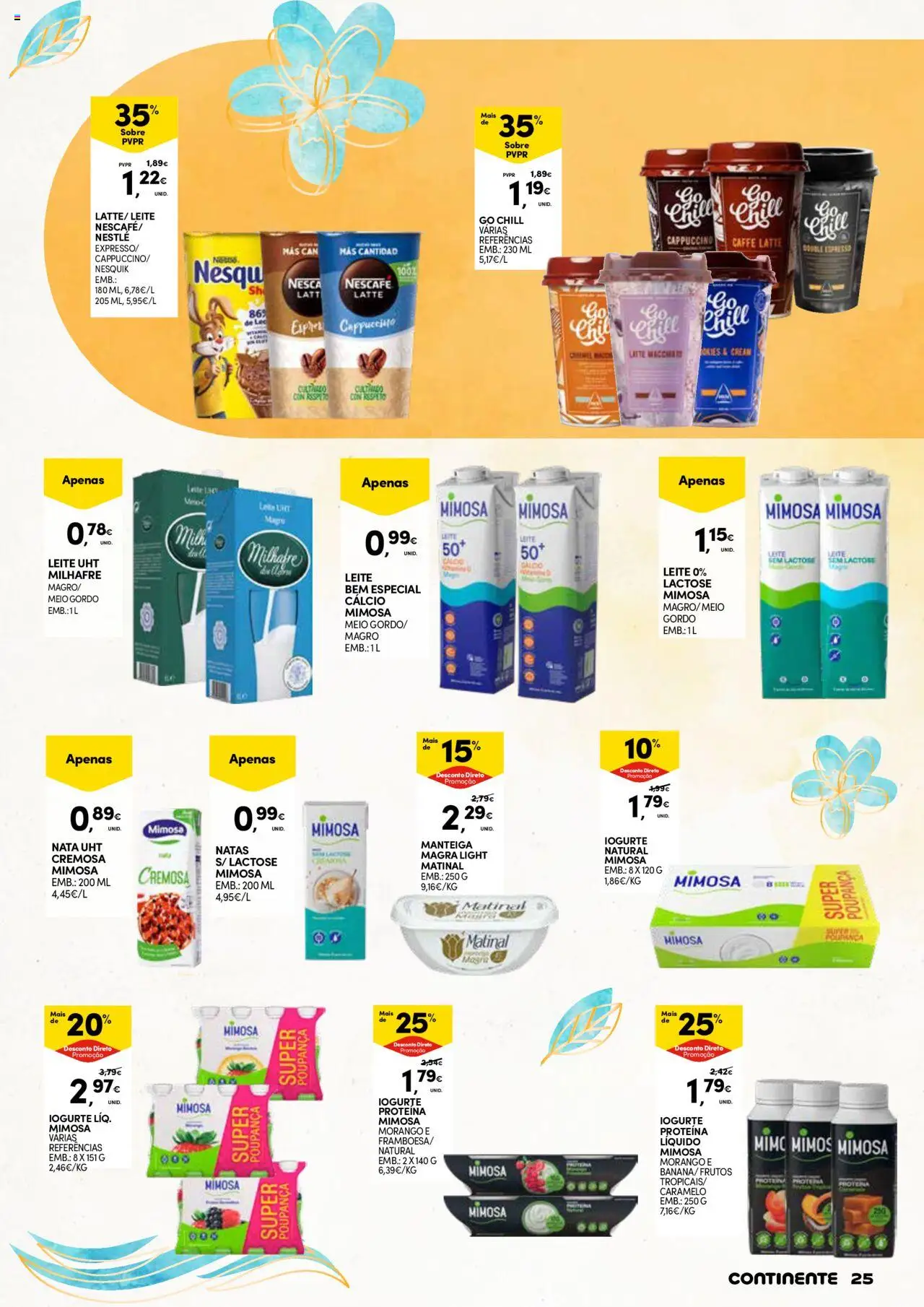 Continente - Verão │ válido de 17.06.2025 | Página: 25 | Produtos: Cálcio, Manteiga, Iogurte, Milho