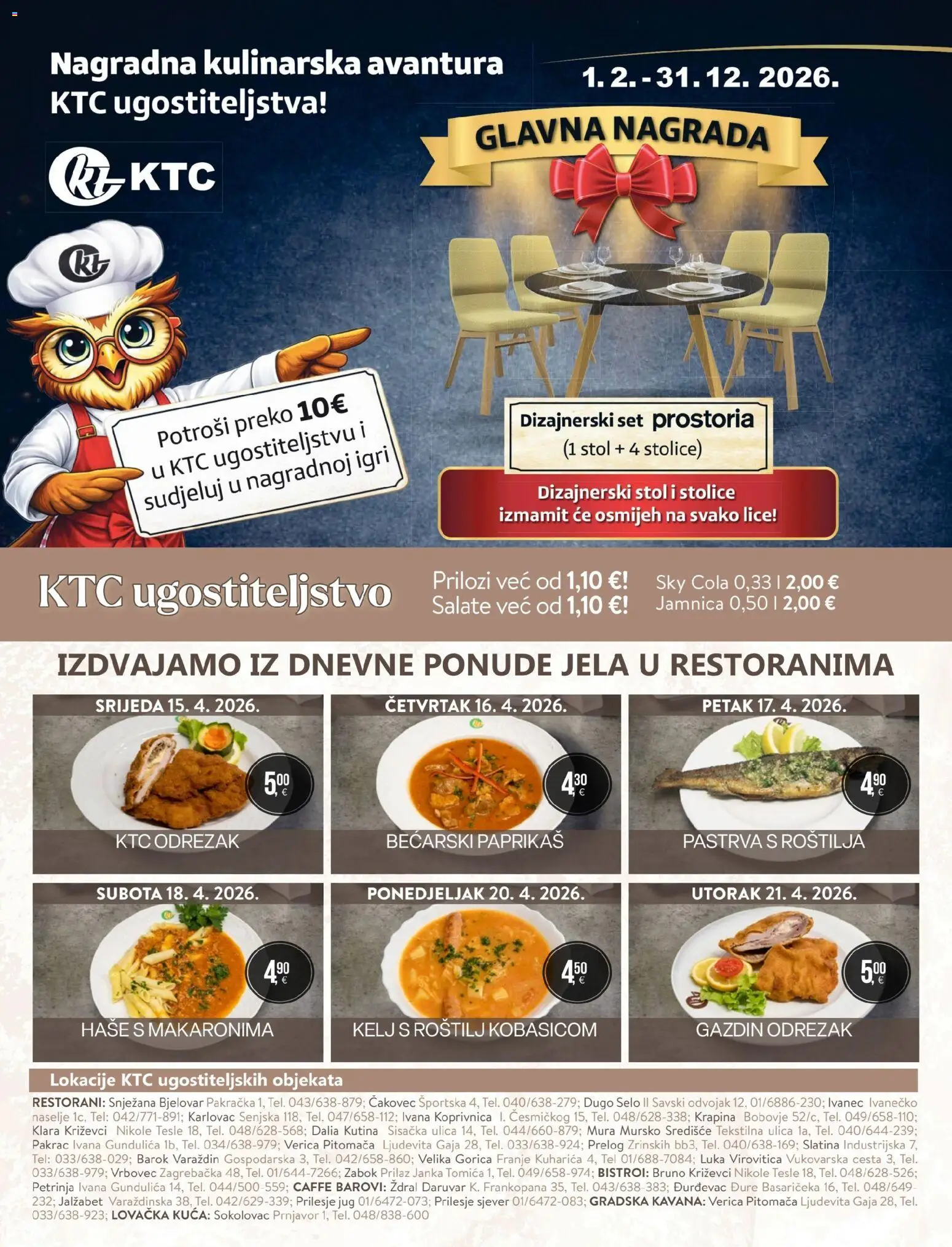 KTC katalog | vrijedi od 15.04.2026 | Stranica: 34 | Proizvodi: Roštilj, Pastrva, Stol, Jamnica