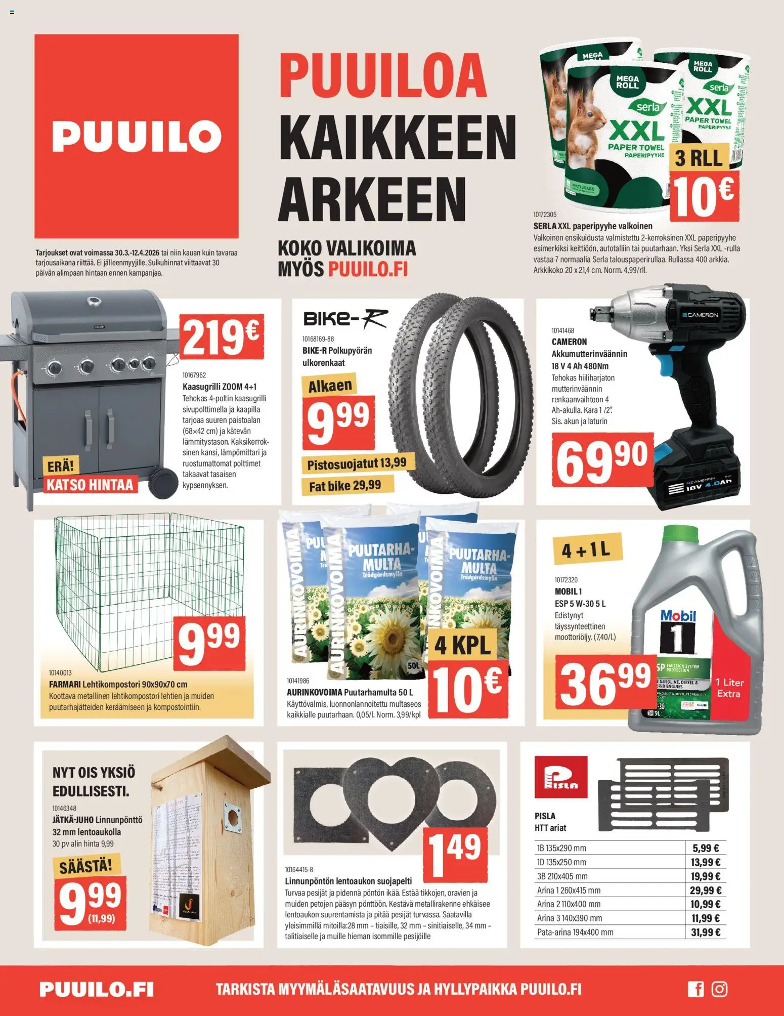 🛍️ Puuilo tarjoukset alkaen 30/03/2026 » Katso huipputarjoukset ja säästä jo tänään! 💰 | Finland