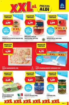 Volantino Aldi del 04.08.2025 | Pagina: 3 | Prodotti: Uova, Bresaola, Prosciutto, Alici