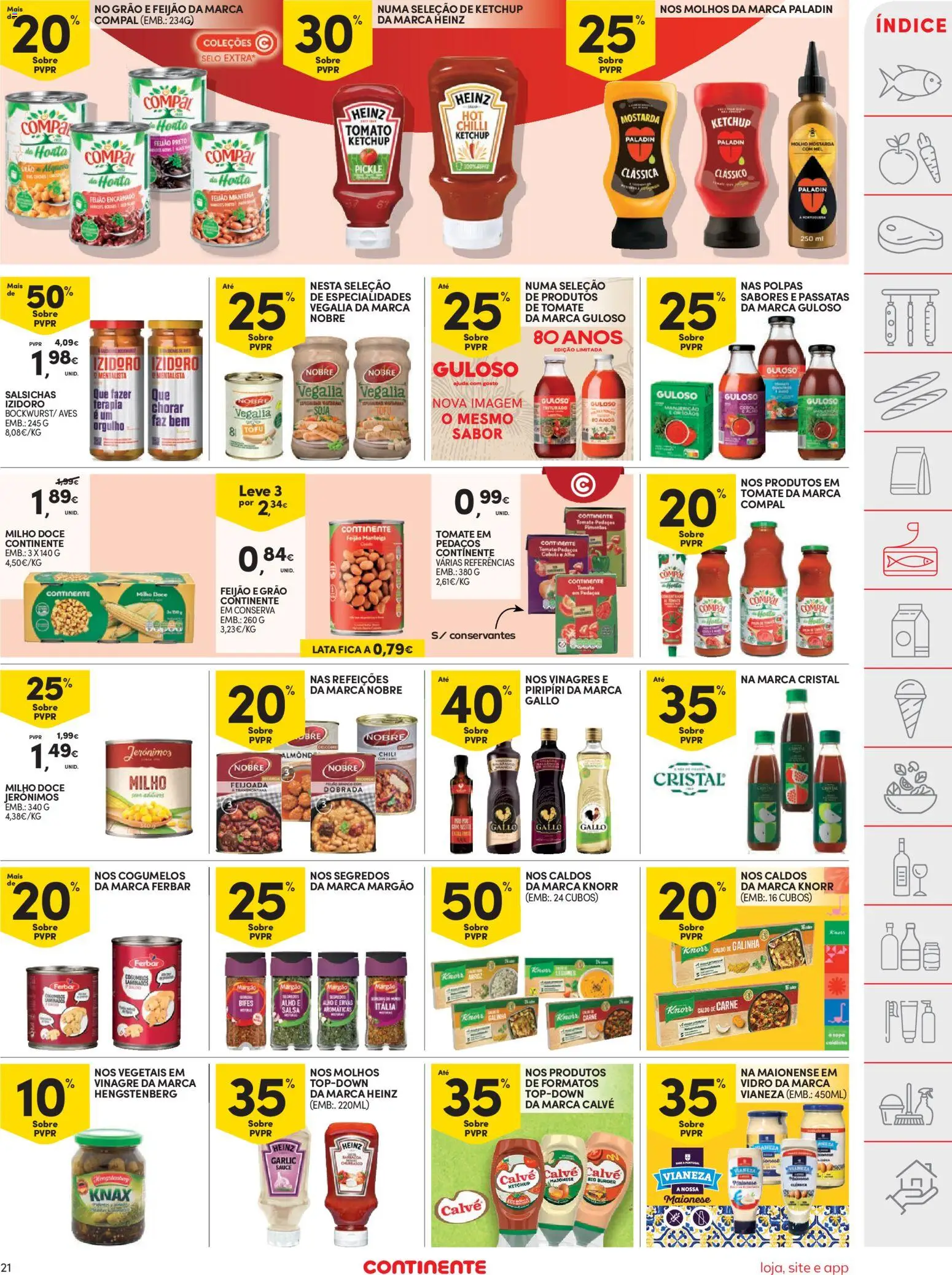 Continente folheto │ válido de 03.02.2026 | Página: 21 | Produtos: Soja, Arroz, Mel, Ketchup
