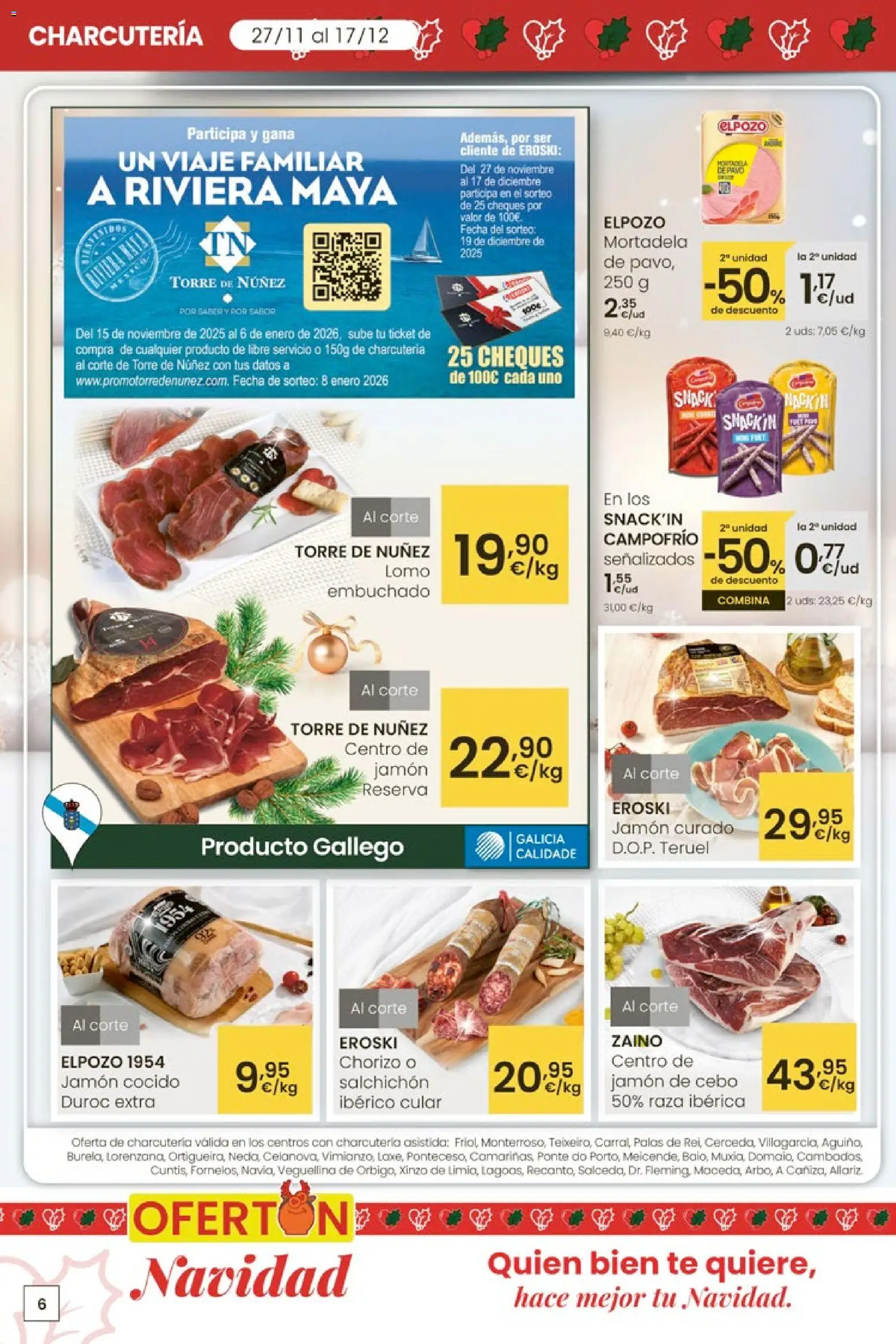 Eroski - City │ válido desde el 27.11.2025 | Página: 6 | Productos: Jamón, Jamón cocido, Té, Mortadela