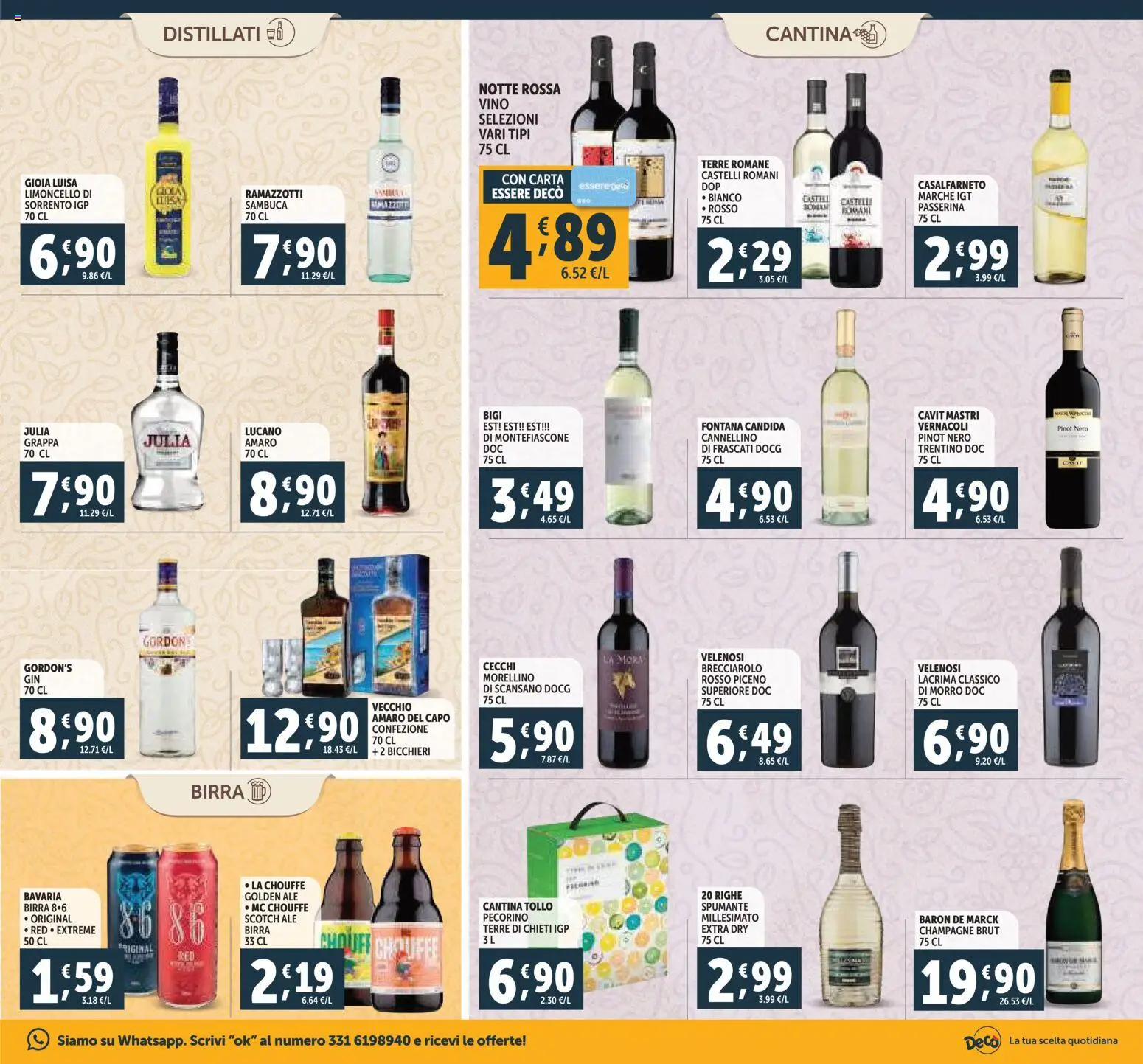 Volantino Decò del 20.11.2025 | Pagina: 17 | Prodotti: Birra, Spumante, Champagne, Limoncello