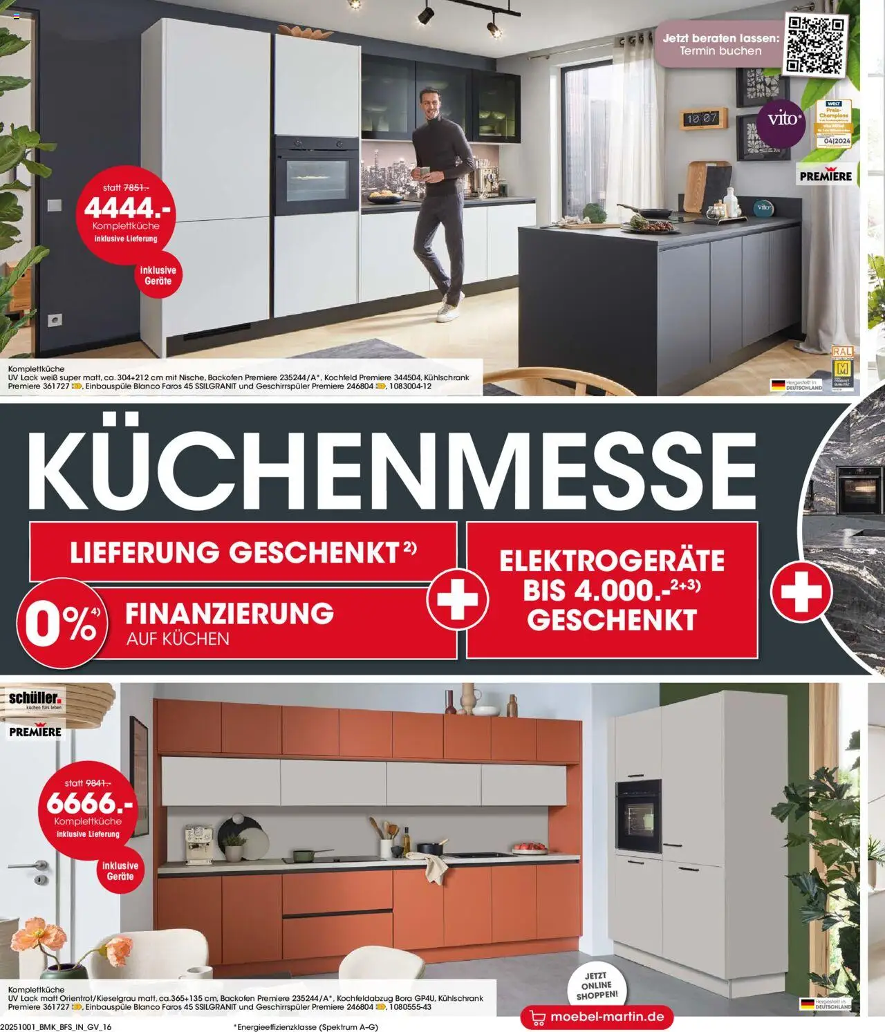 Möbel Martin Prospekt Besser schlafen	  – gültig ab 01.10.2025 | Seite: 16 | Produkte: Geschirrspüler, Kühlschrank, Backofen, Kuchen