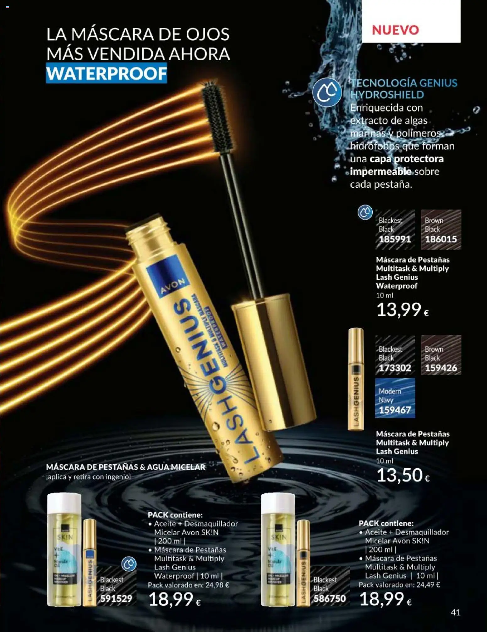 Catálogo AVON campaña 5 │ válido desde el 01.05.2026 | Página: 41 | Productos: Máscara, Desmaquillador, Aceite, Máscara de pestañas