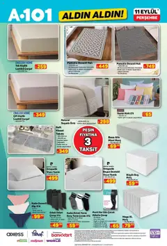 A101 Katalog Aldın Aldın - 11.09.2025 tarihinden itibaren geçerlidir | Sayfa: 11 | Ürünler: Yastık, Çarşaf, Yastık kılıfı, Çorap
