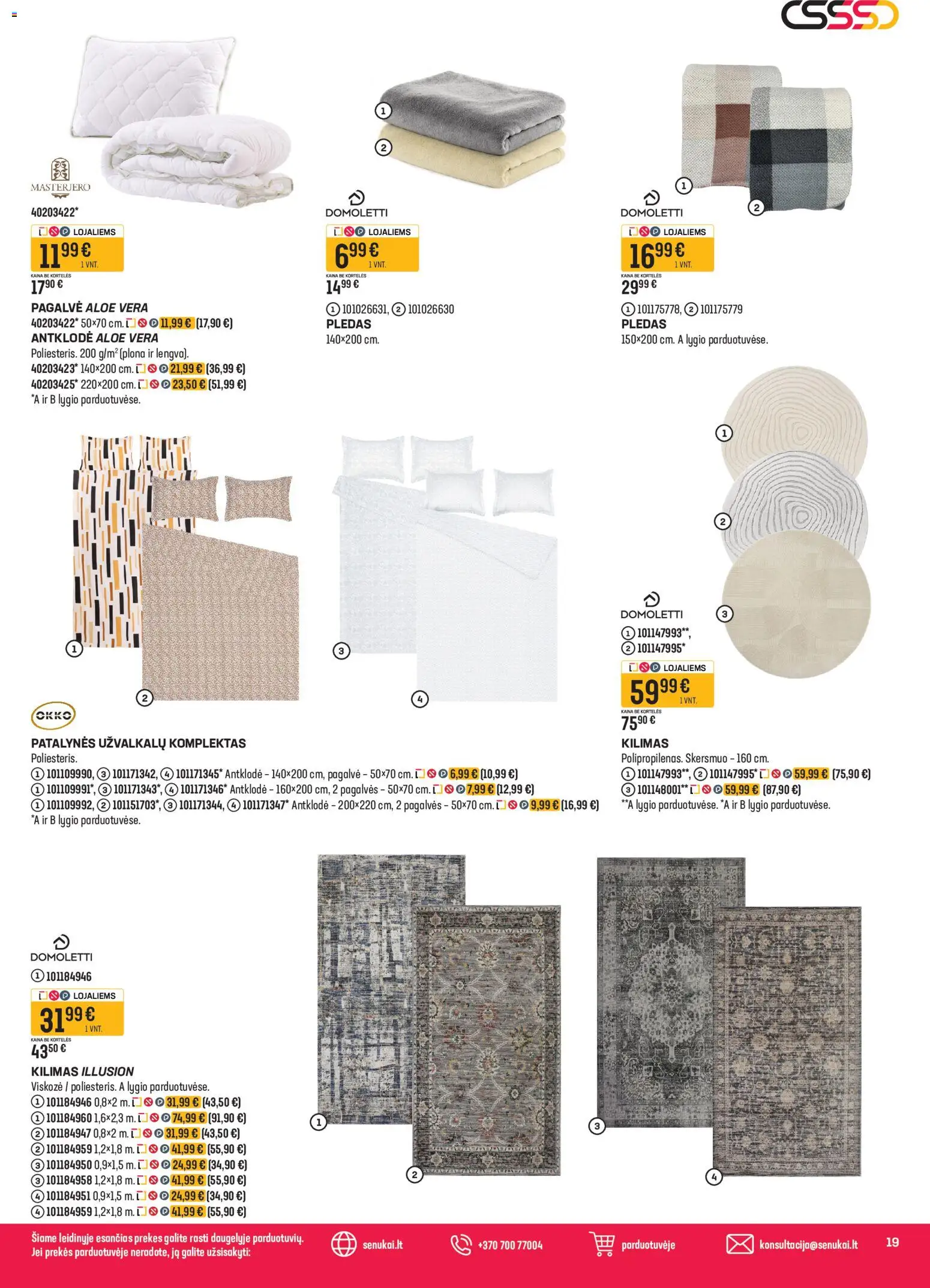 Senukai akcijos nuo 30.04.2026 | Puslapis: 19 | Prekių: Pagalvė, Antklodė, Kilimas, Pledas