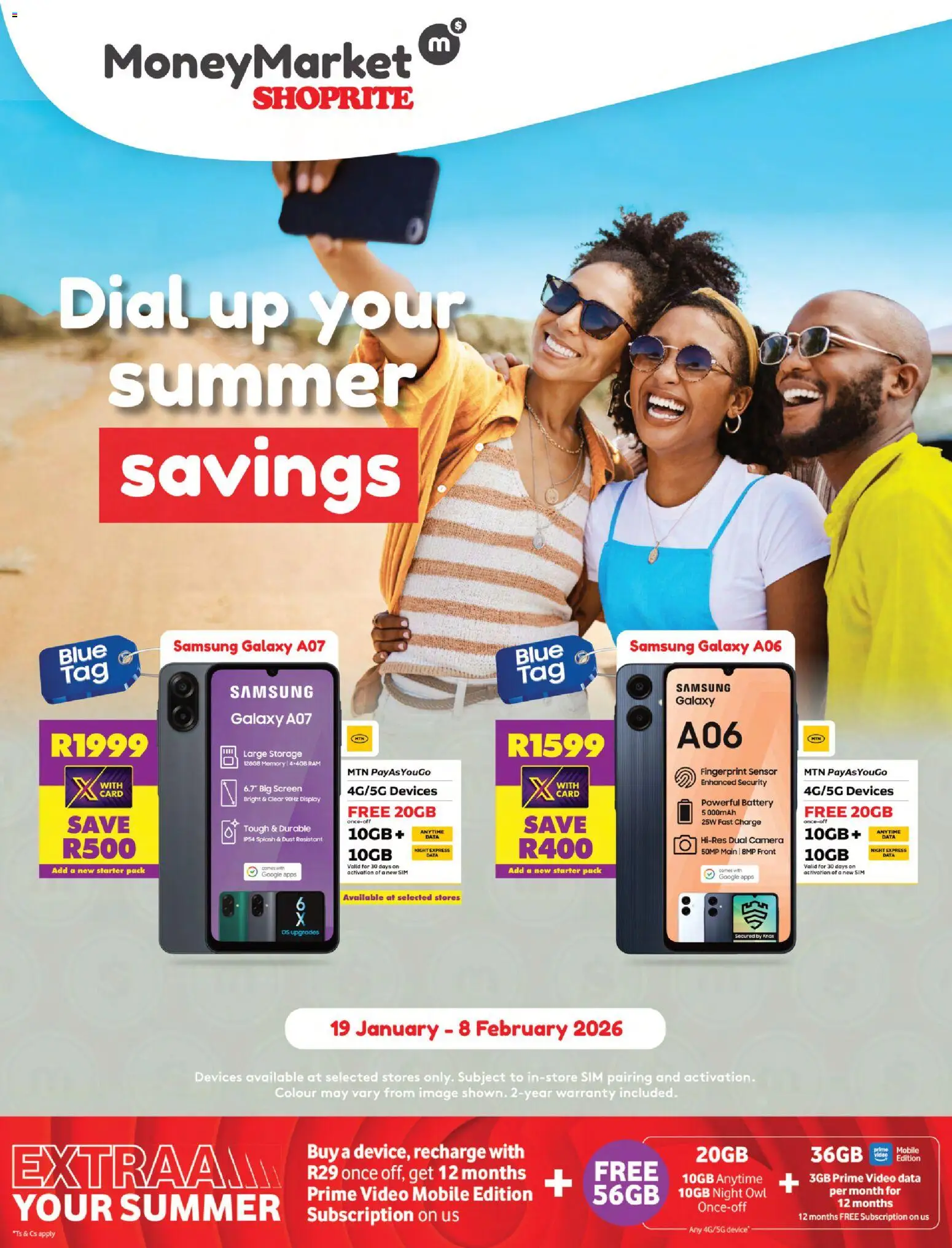 New Shoprite catalogue – valid from 19.01.2026 | Page: 1 | Products: Data, Sim, Camera, Battery