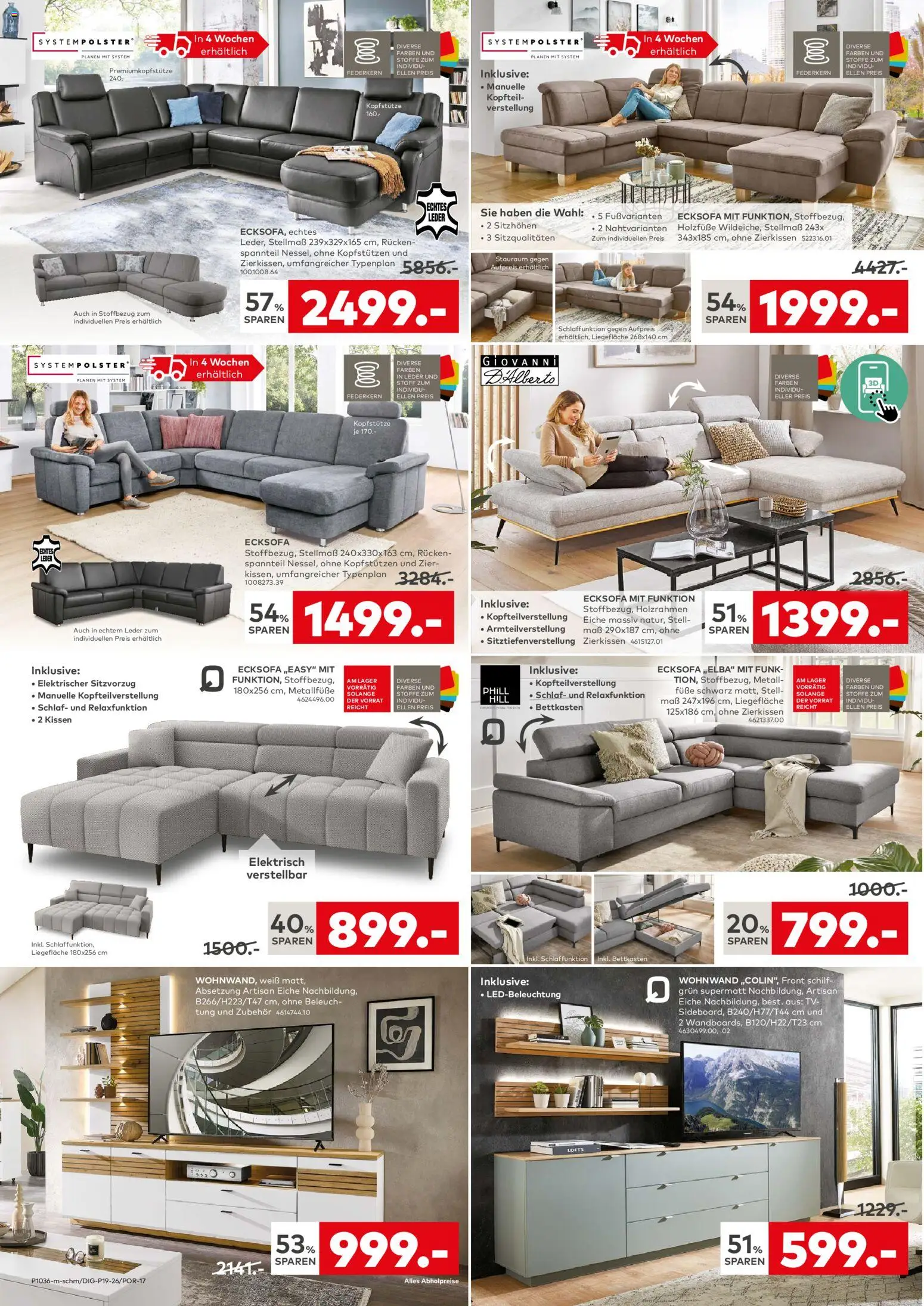 Porta! Prospekt Bad Vilbel-Dortelweil – gültig ab 27.04.2026 | Seite: 2 | Produkte: Ecksofa, Wohnwand, Kissen, TV