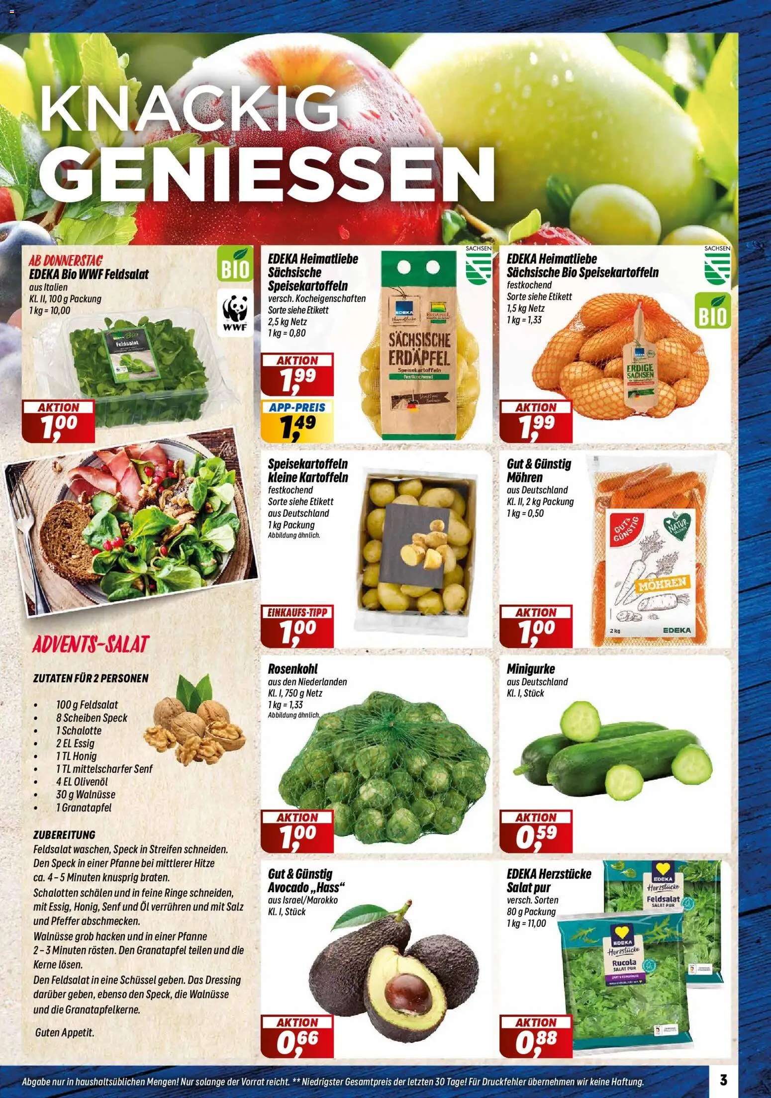 Simmel Prospekt 	 – gültig ab 01.12.2025 | Seite: 3 | Produkte: Essig, Dressing, Kartoffeln, Salz