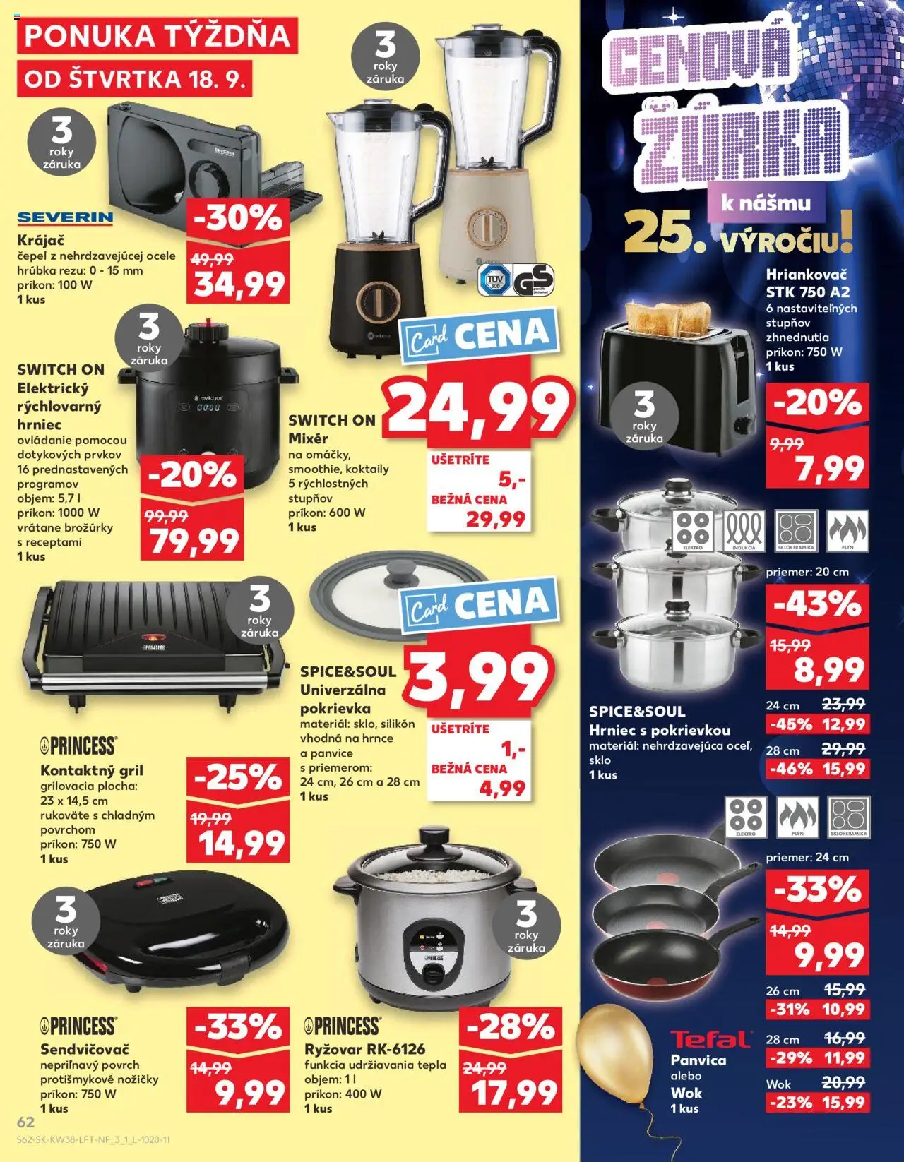 Kaufland SK akciós ujság - amely érvényes a következő dátumtól: 18.09.2025 | Oldal: 62