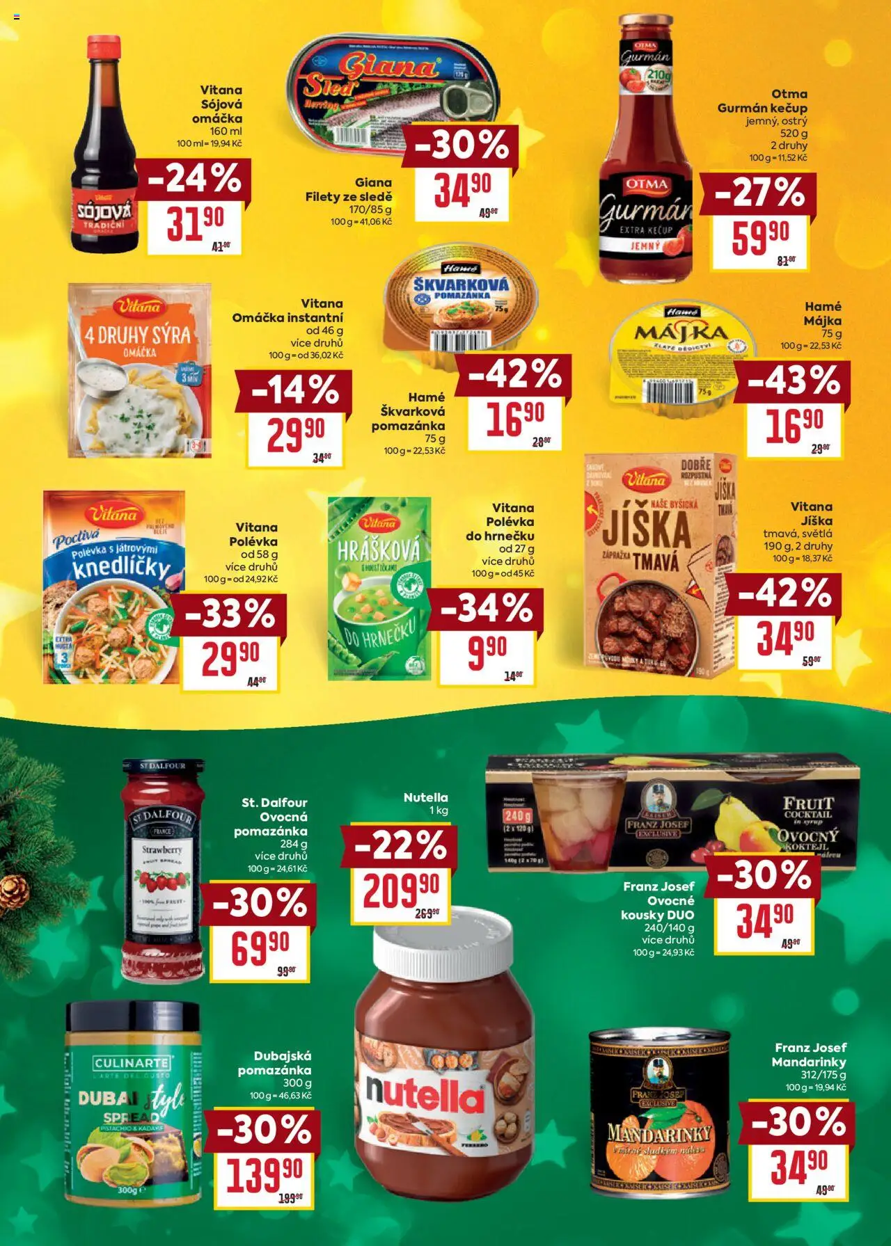 Billa leták - Vánoce od 22.10.2025 | Strana: 14 | Produkty: Kečup, Mandarinky, Pomazánka, Nutella