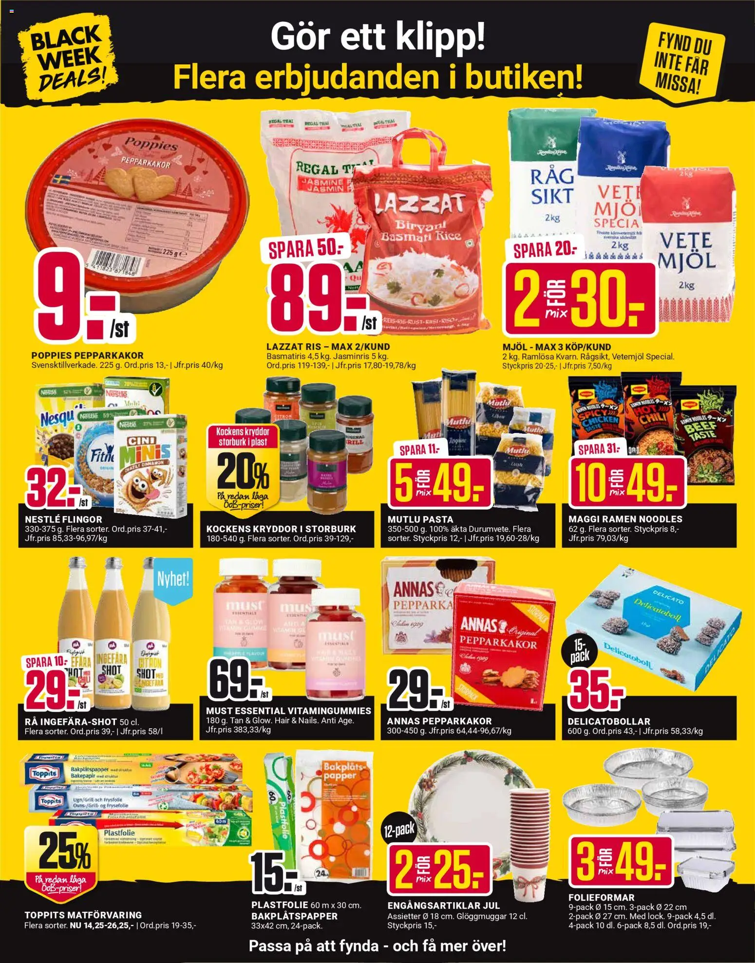 ÖoB reklamblad aktuell från 24.11.2025 | Sida: 3 | Produkter: Grill, Flingor, Pasta, Citron