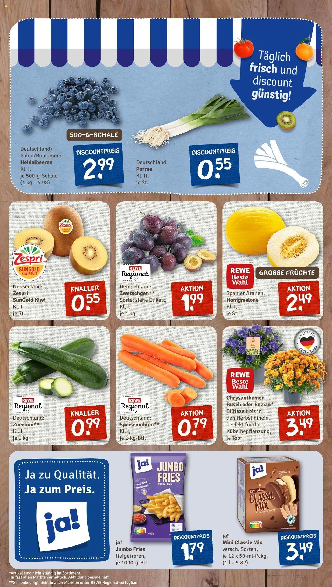 Nahkauf Prospekt 	 - gültig ab dem 21.07.2025 | Seite: 2 | Produkte: Heidelbeeren, Honigmelone, Zucchini, Kiwi