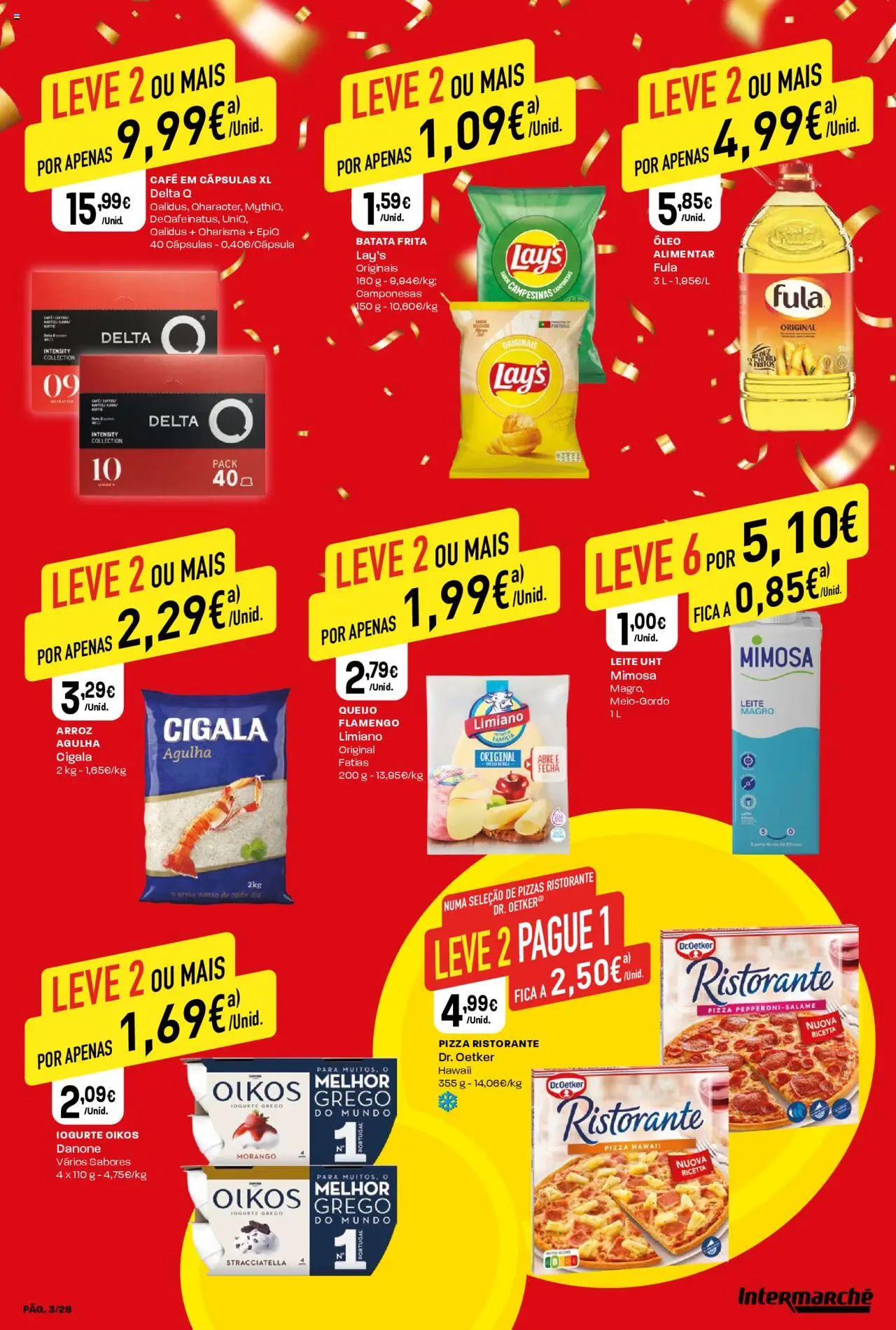 Intermarché Folheto Contact │ válido de 02.10.2025 | Página: 3 | Produtos: Batata, Leite, Café, Pizza