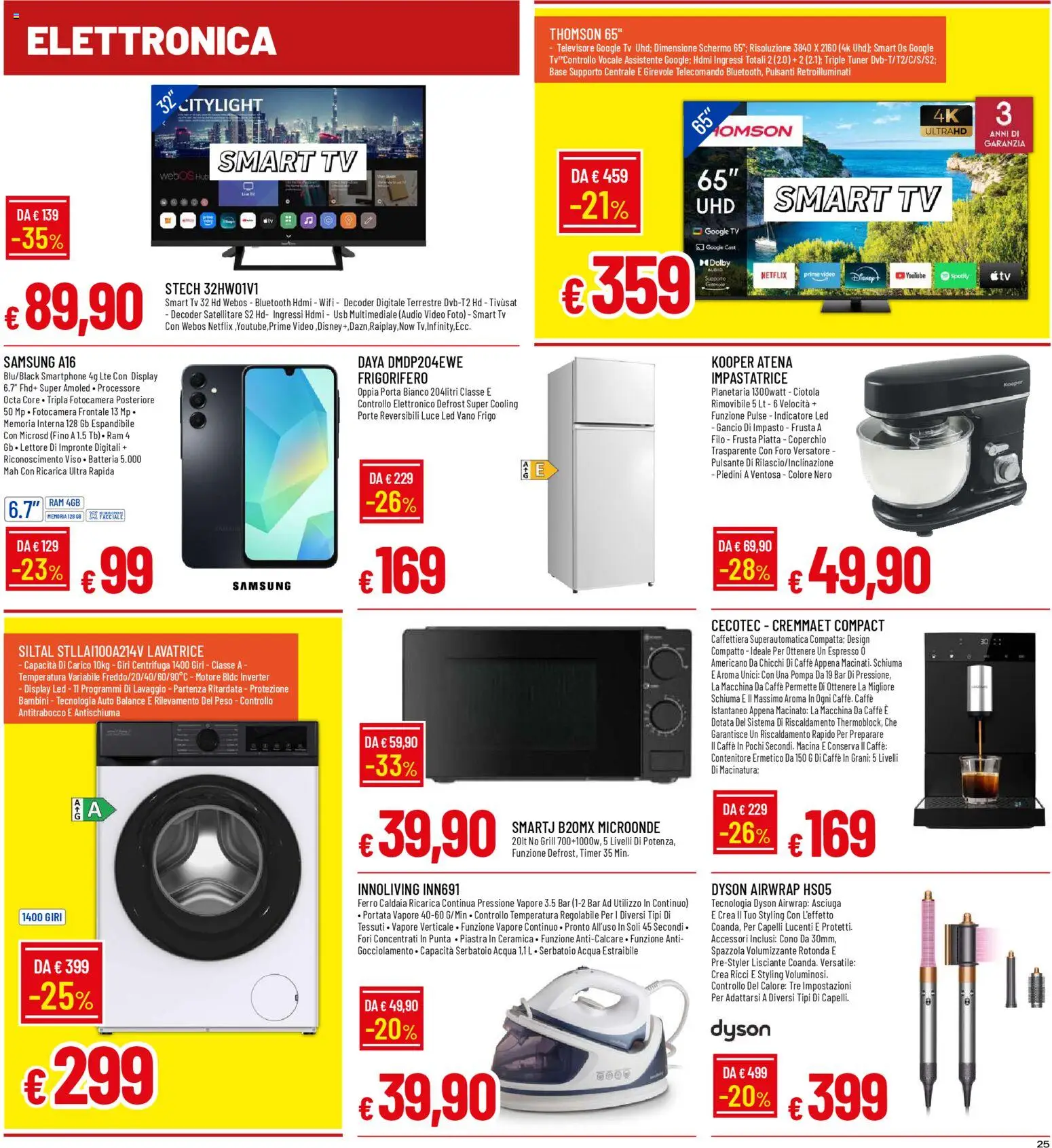Volantino Famila del 26.02.2026 | Pagina: 25 | Prodotti: Telecomando, Centrifuga, Audio, USB
