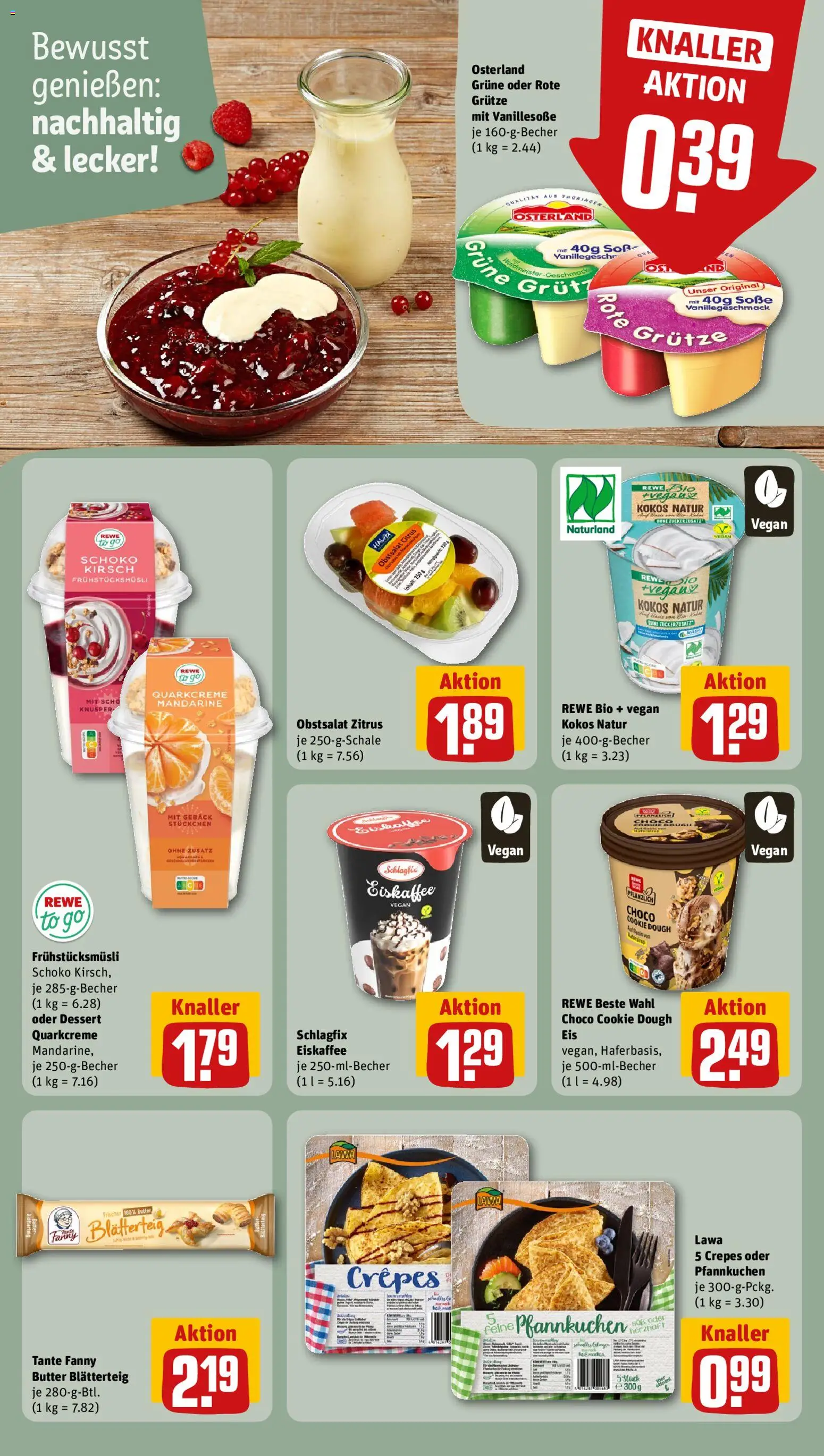 Rewe Prospekt 	 – gültig ab 19.01.2026 | Seite: 17 | Produkte: Butter, Pfannkuchen, Soße, Eis