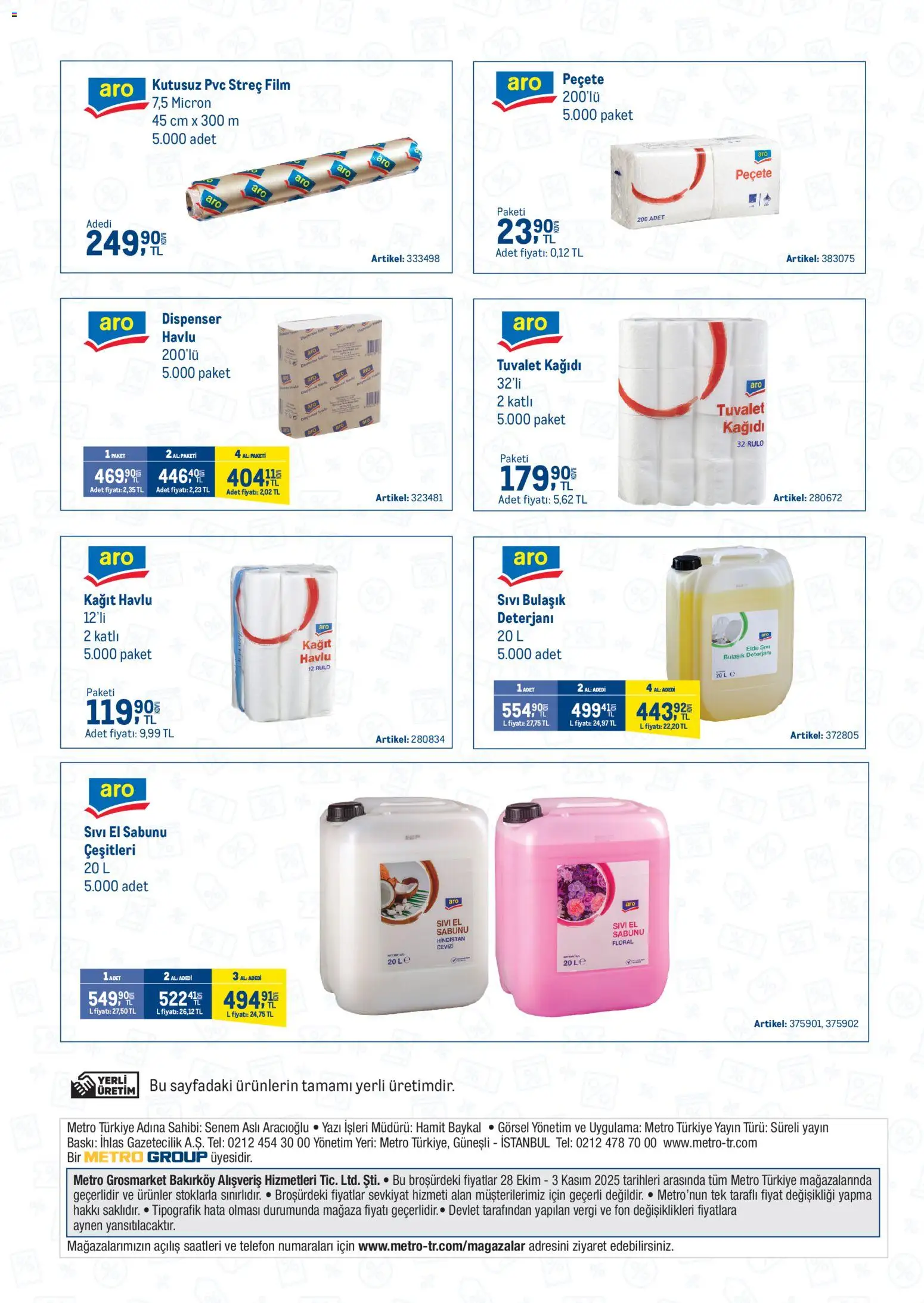 Metro - İşletmelerin En Temel İhtiyaçları Metro'da Çok Avantajlı - 28.10.2025 tarihinden itibaren geçerlidir | Sayfa: 12 | Ürünler: Tuvalet, Hindistan Cevizi, Bulaşık deterjanı, Tuvalet kağıdı