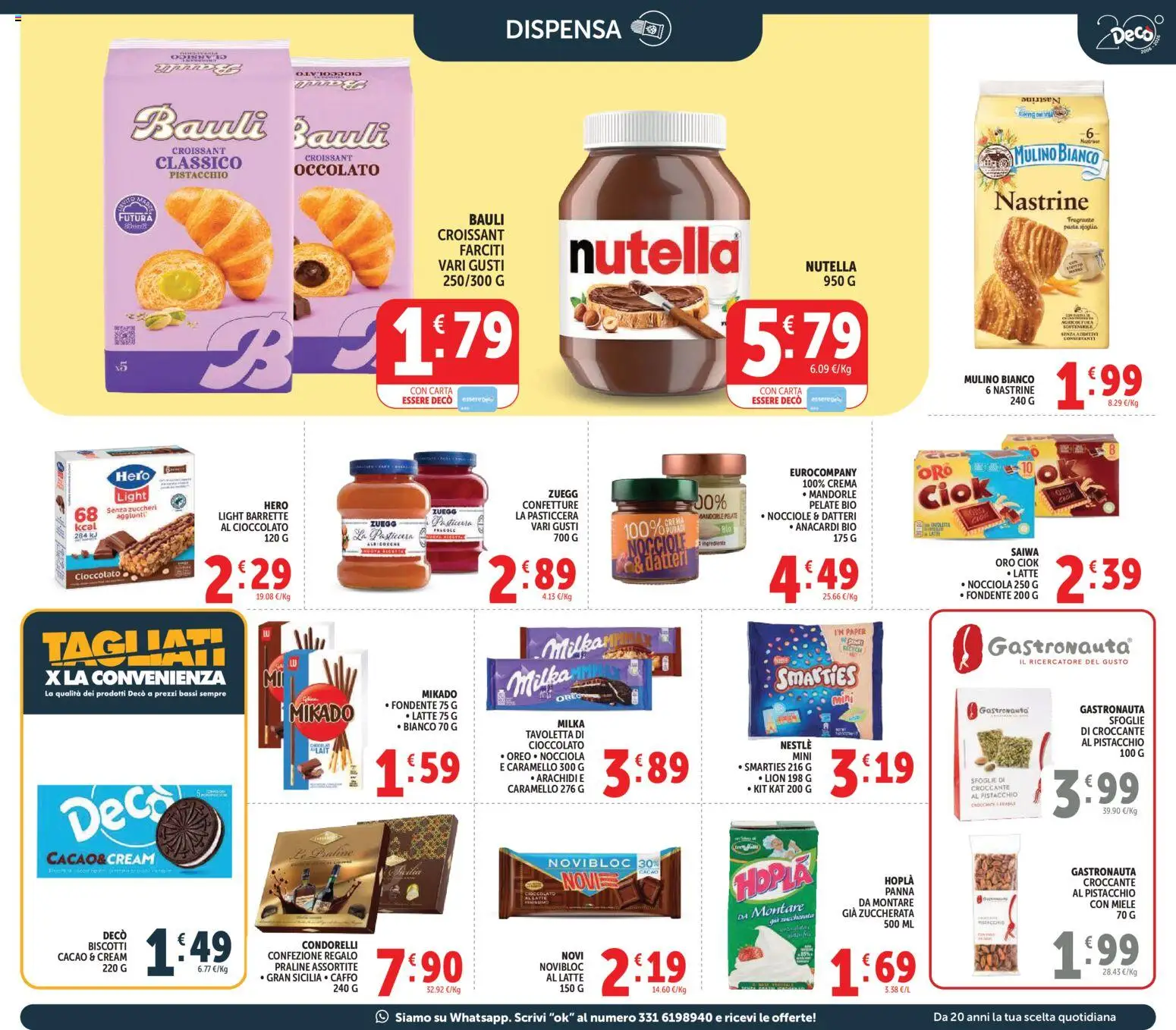 Volantino Decò del 27.03.2026 | Pagina: 21 | Prodotti: Biscotti, Nutella, Croissant, Miele