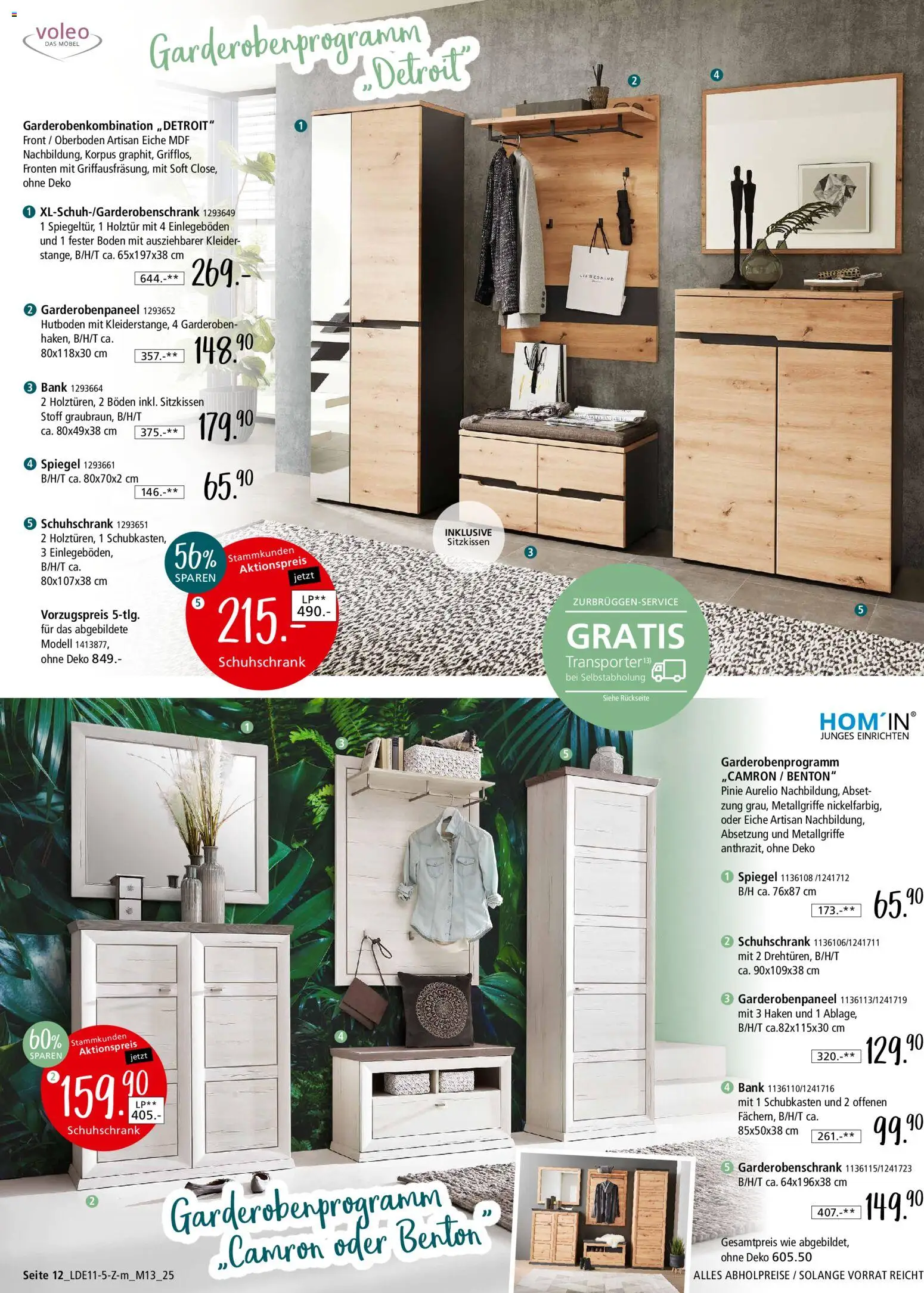 Zurbrüggen Z2-Junges Wohnen – gültig ab 08.11.2025 | Seite: 24 | Produkte: Spiegel, Garderobenschrank