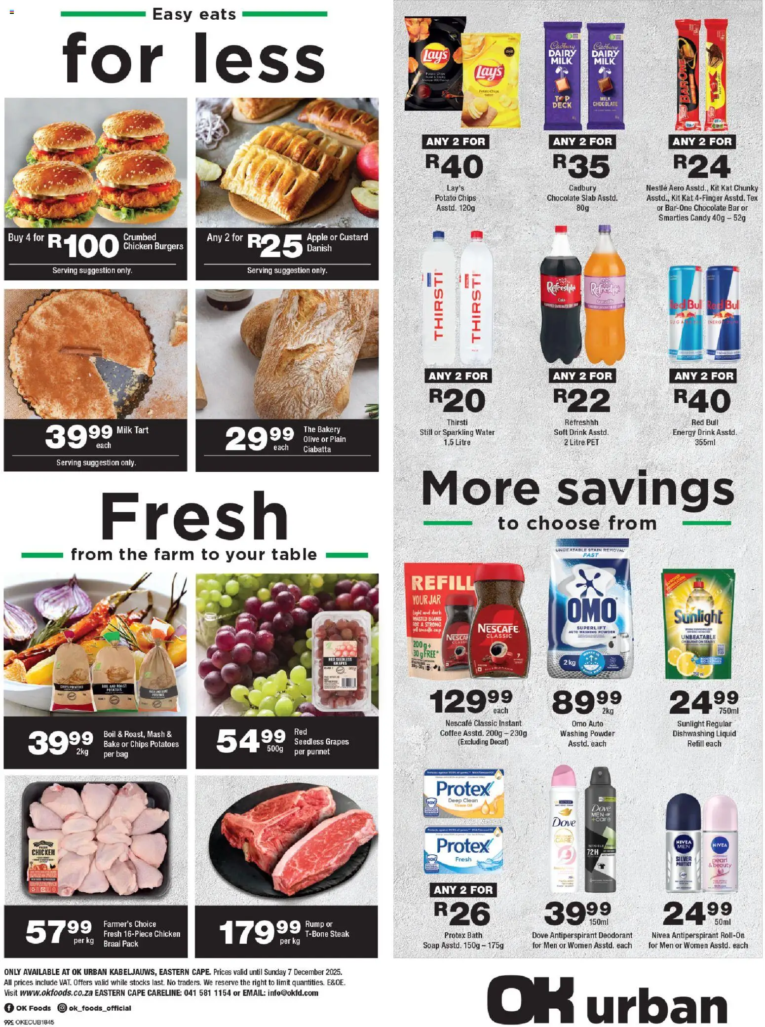 New OK Foods catalogue – valid from 25.11.2025 | Page: 2 | Products: Beans, Bakery, Bath, Antiperspirant