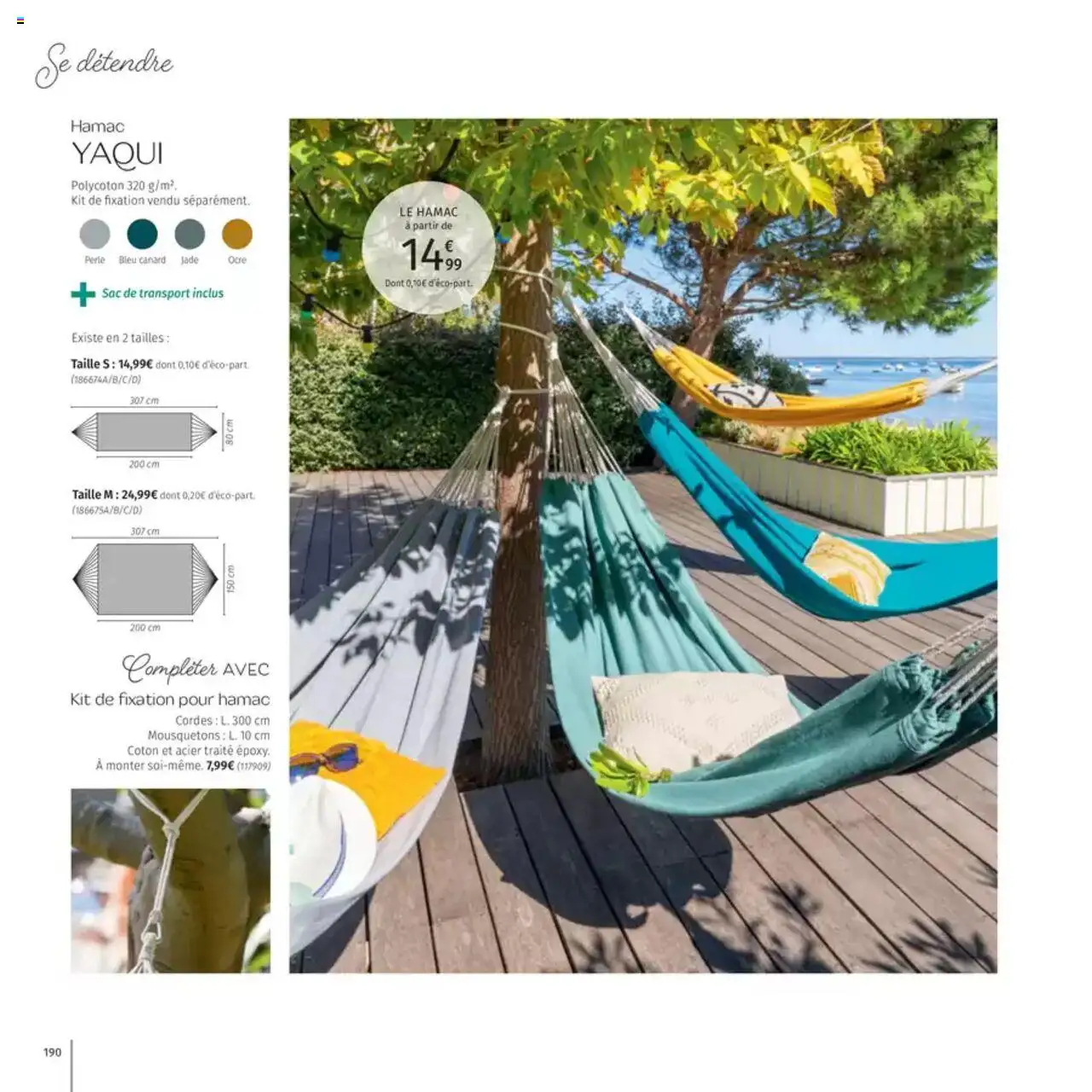  | Page: 190 | Produits: Sac, Coton, Mousquetons, Sac de transport