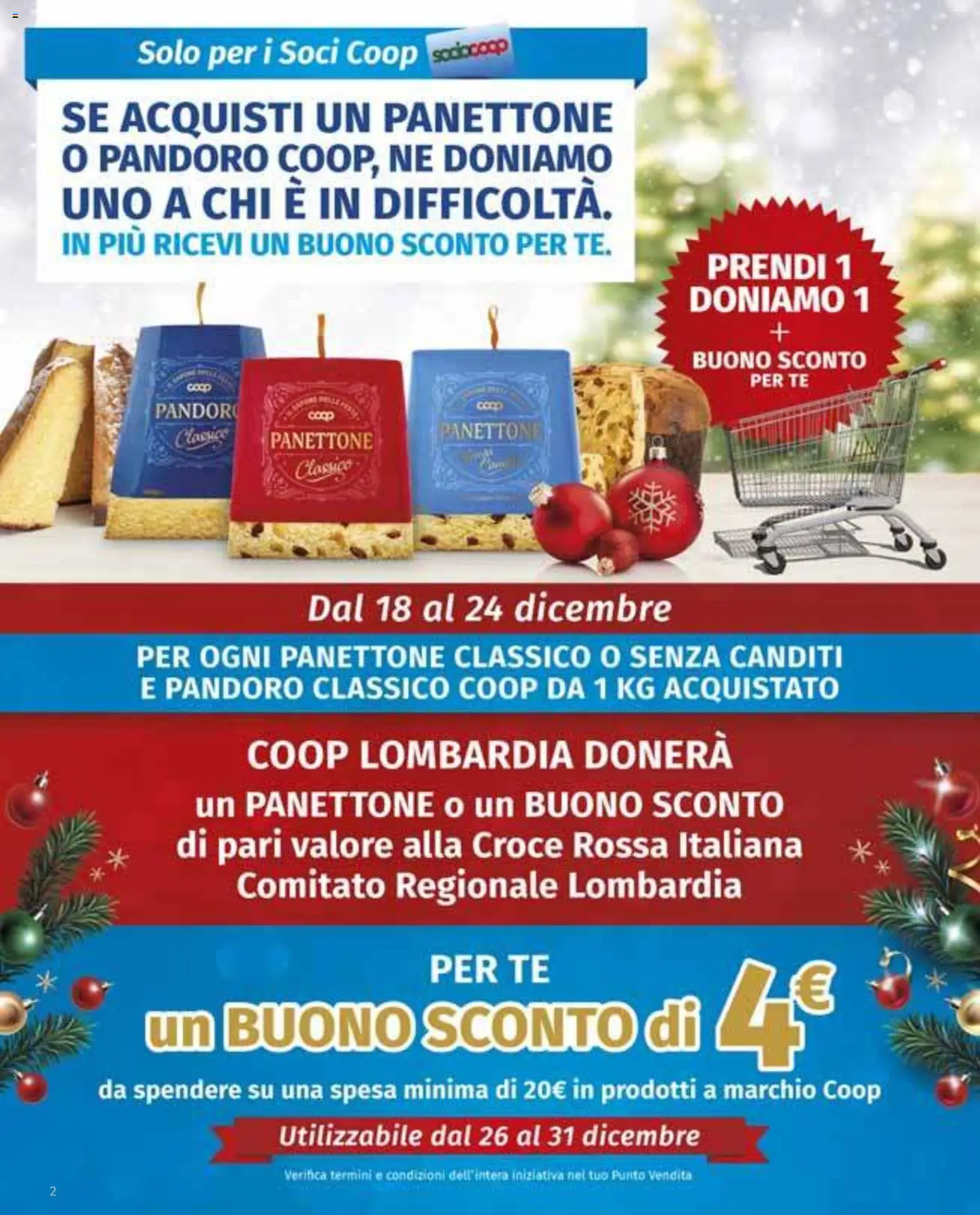 Volantino COOP del 18.12.2025 | Pagina: 2 | Prodotti: Tè, Pandoro, Panettone
