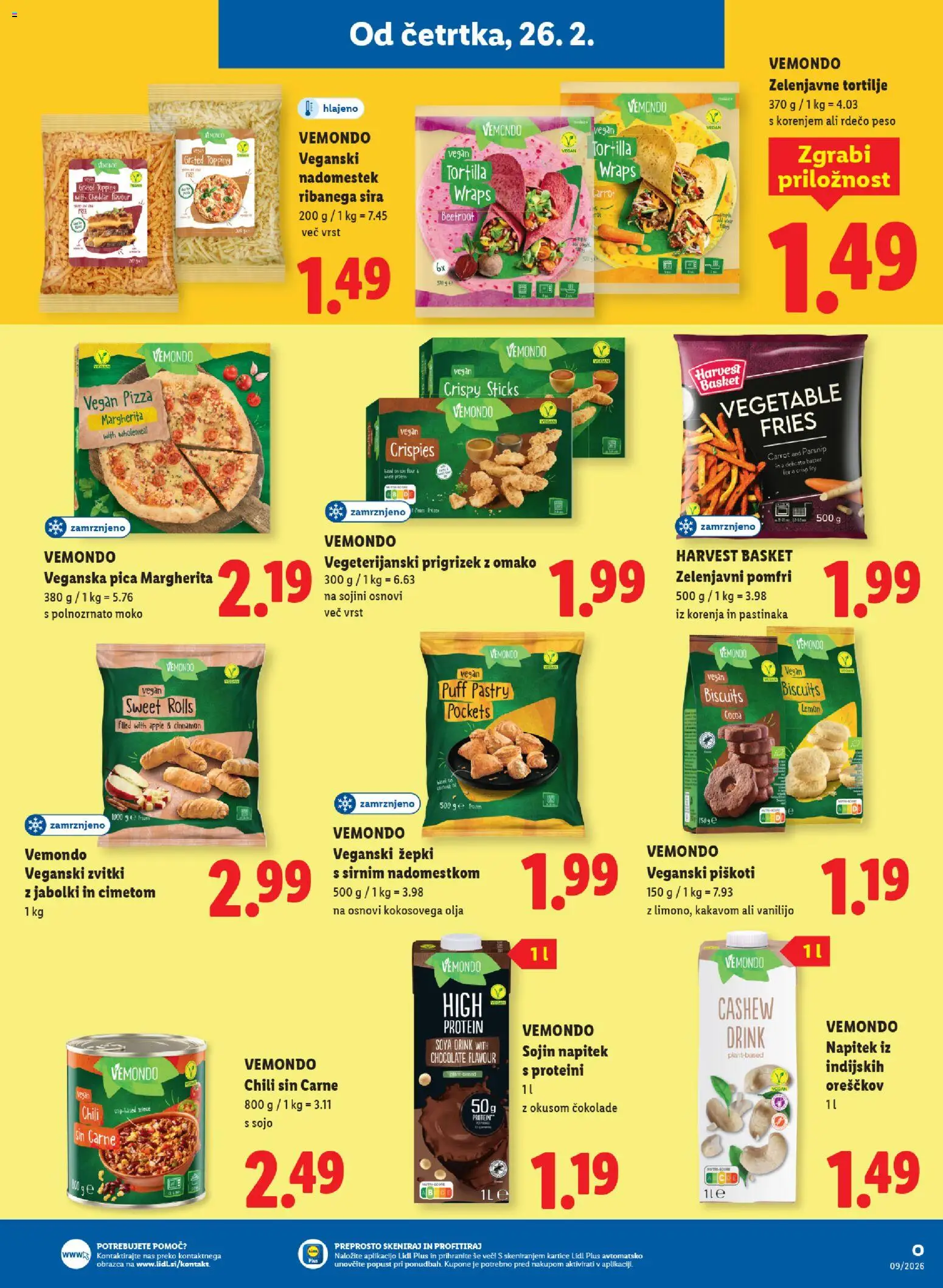 Novi Lidl katalog ponudbe – veljaven od 26.02.2026 | Stran: 15 | Izdelki: Tortilje, Pica, Cheddar, Piskoti