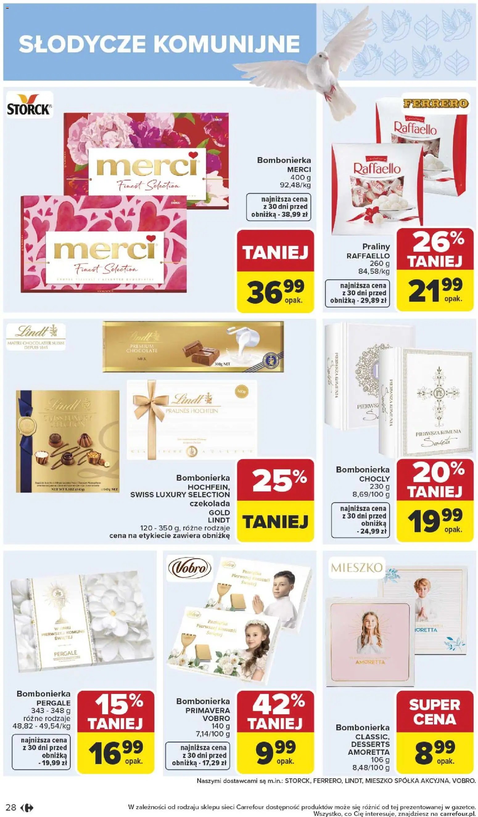 Carrefour gazetka od 27.04.2026 | Strona: 30 | Produkty: Słodycze, Praliny, Bombonierka, Merci
