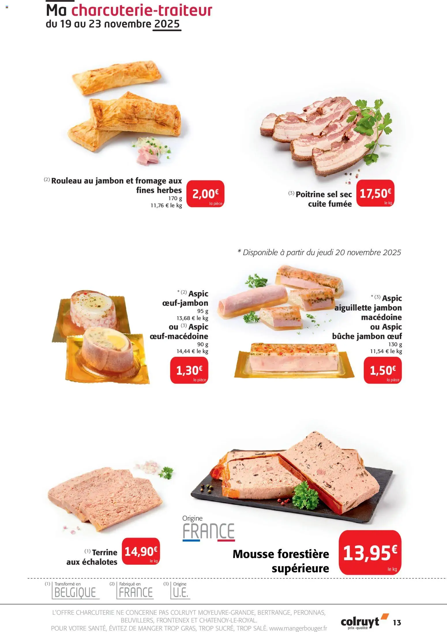{H1} | Page: 13 | Produits: Rouleau, Sel, Fromage, Jambon