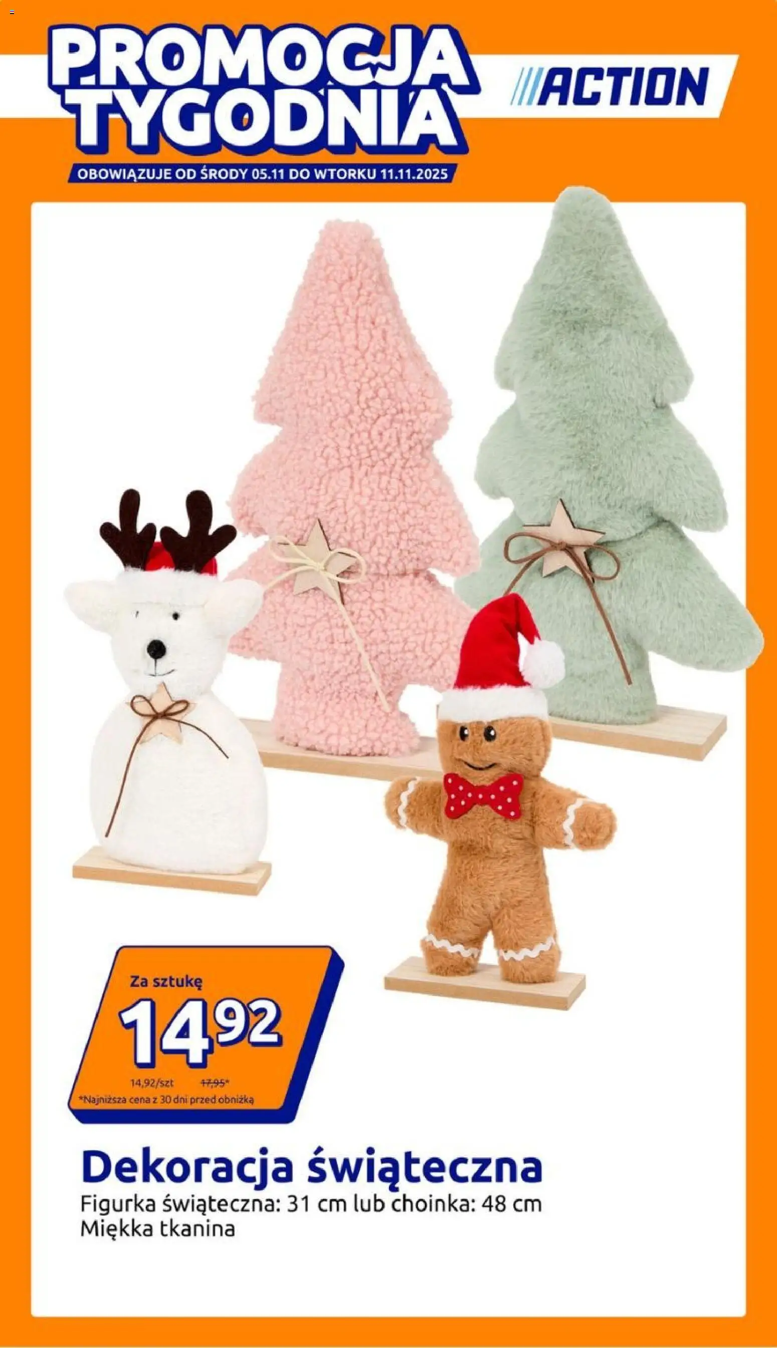 Action Gazetka od 05.11.2025 | Strona: 1 | Produkty: Choinka