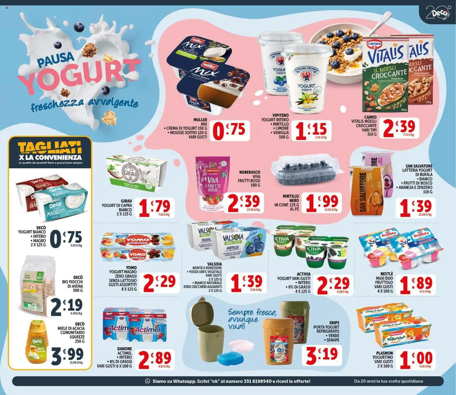 Volantino Decò del 09.04.2026 | Pagina: 13 | Prodotti: Muesli, Crema, Yogurt, Arancia