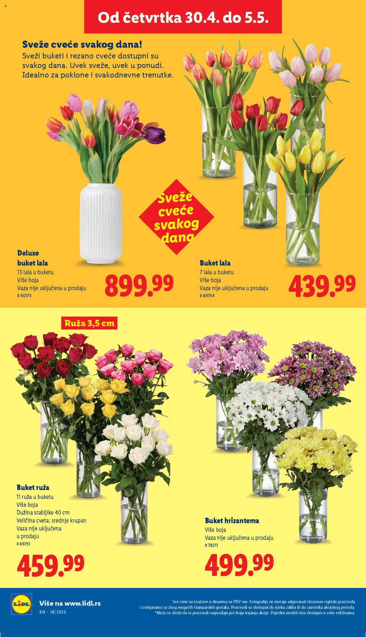 Lidl katalog - važi od 30.04.2026 | Strana: 66 | Proizvode: Vaza, Hrizantema, Cvece