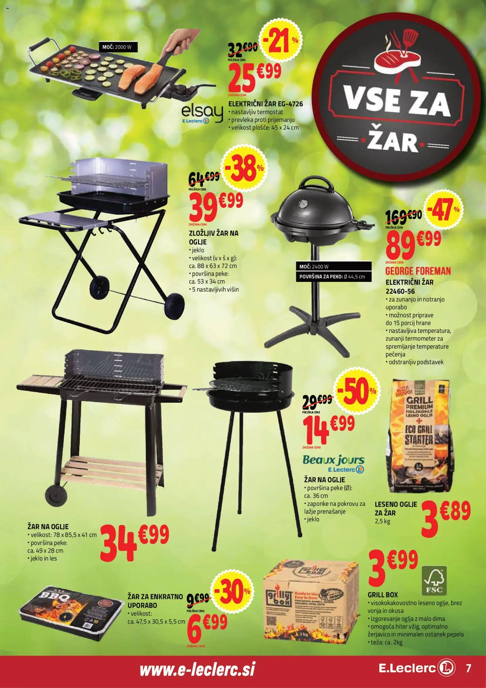 Novi E.leclerc katalog ponudbe – veljaven od 22.04.2026 | Stran: 7 | Izdelki: Termostat, Termometer, Grill, Zunanji termometer
