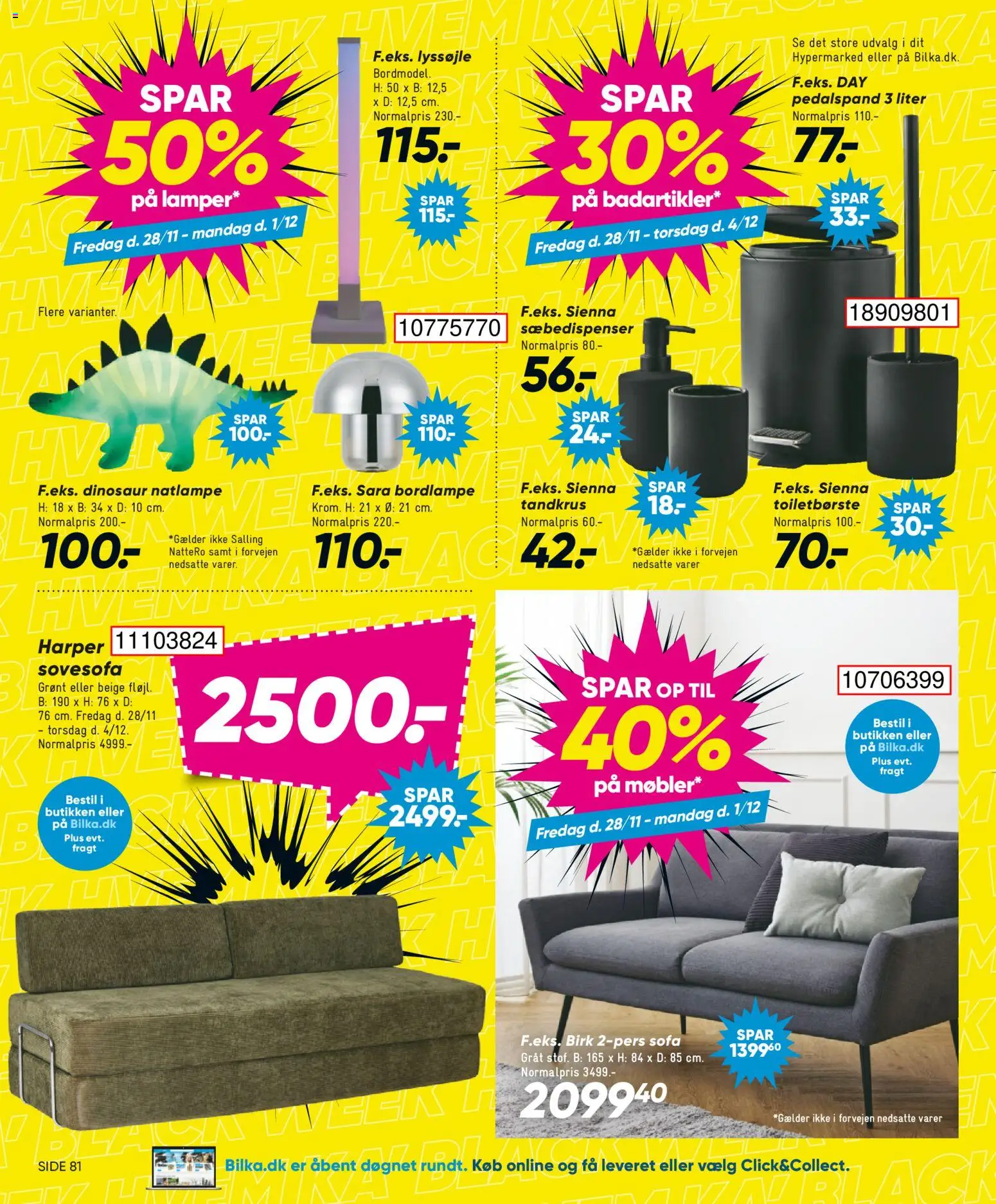 Bilka tilbudsavis – gyldig fra 28.11.2025 | Side: 44 | Produkter: Sofa