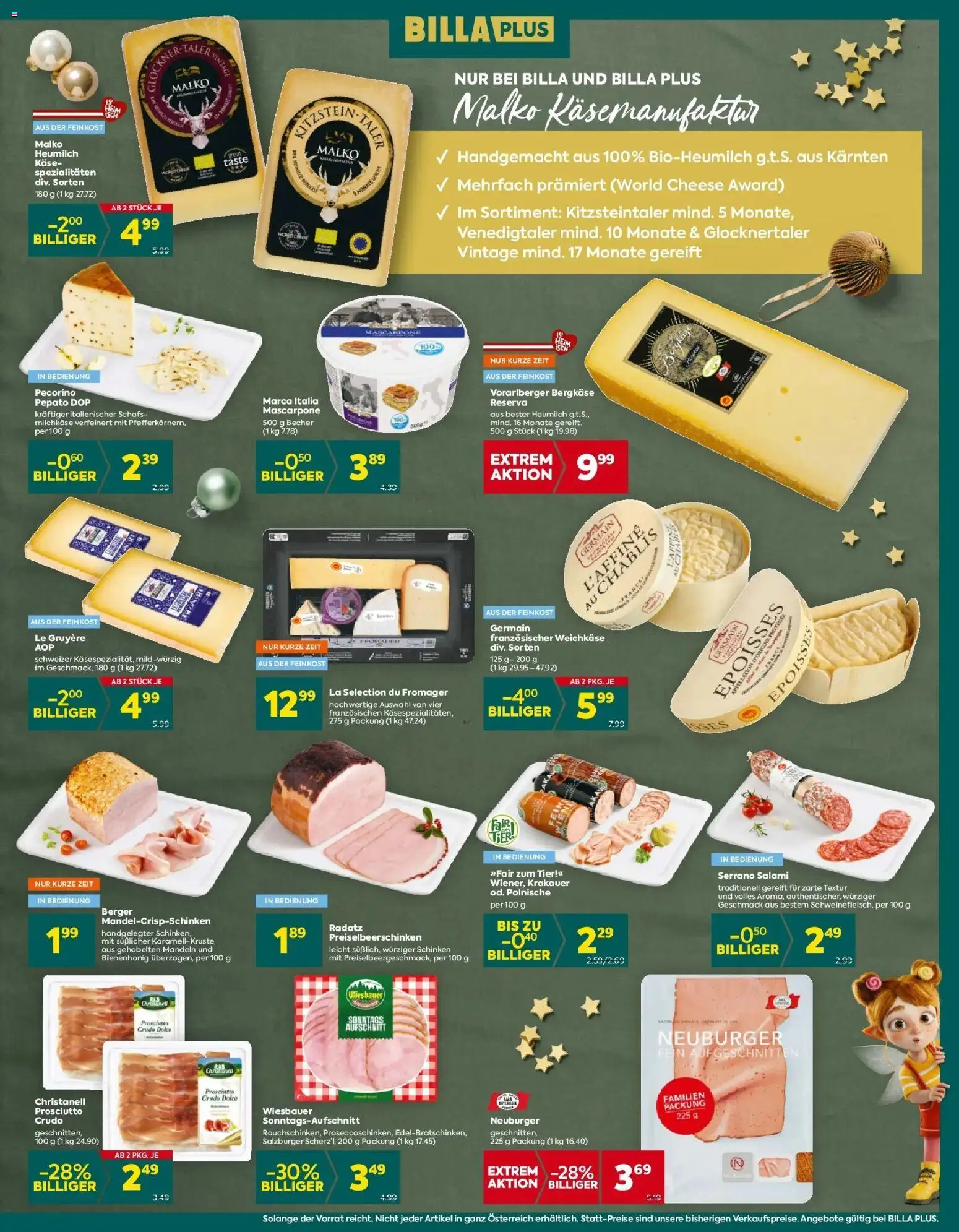Billa Plus Flugblatt - Wien gültig ab 18.12.2025 | Seite: 12 | Produkte: Käse, Salami, Schinken