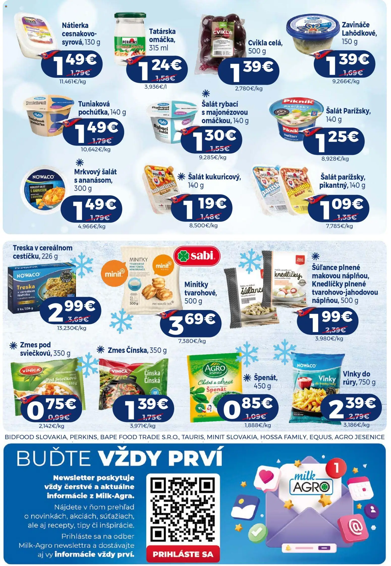 Nové Milk Agro akcie – leták je platný od 02.01.2026 | Strana: 5 | Produkty: Cvikla, Šalát, Treska